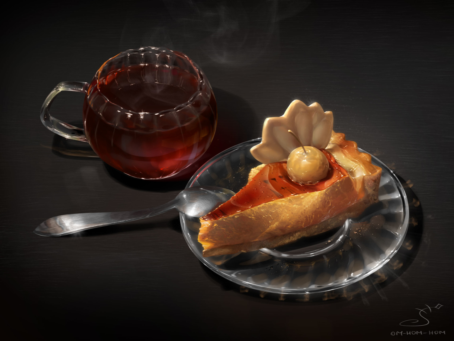 General 1920x1440 artwork food tea pie
