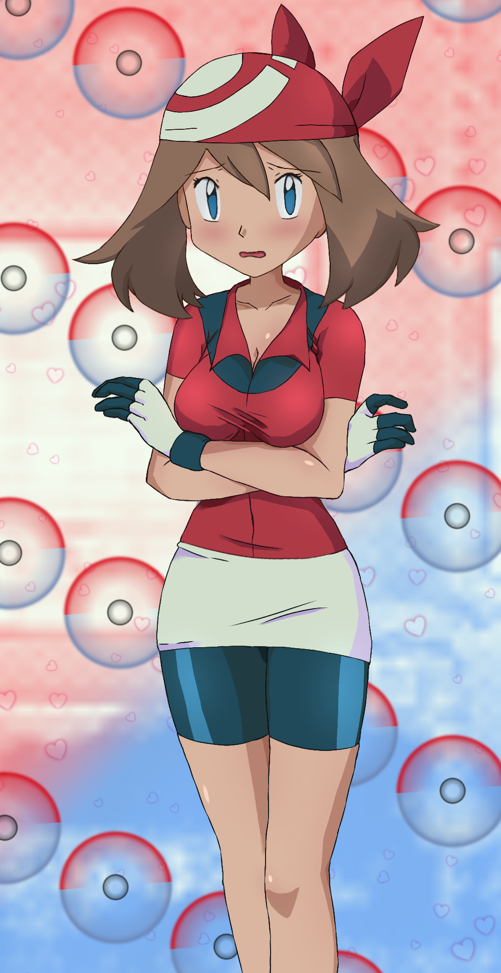 Anime 1000x1941 anime anime girls Pokémon May (Pokémon) twintails brunette solo artwork digital art fan art bonnet