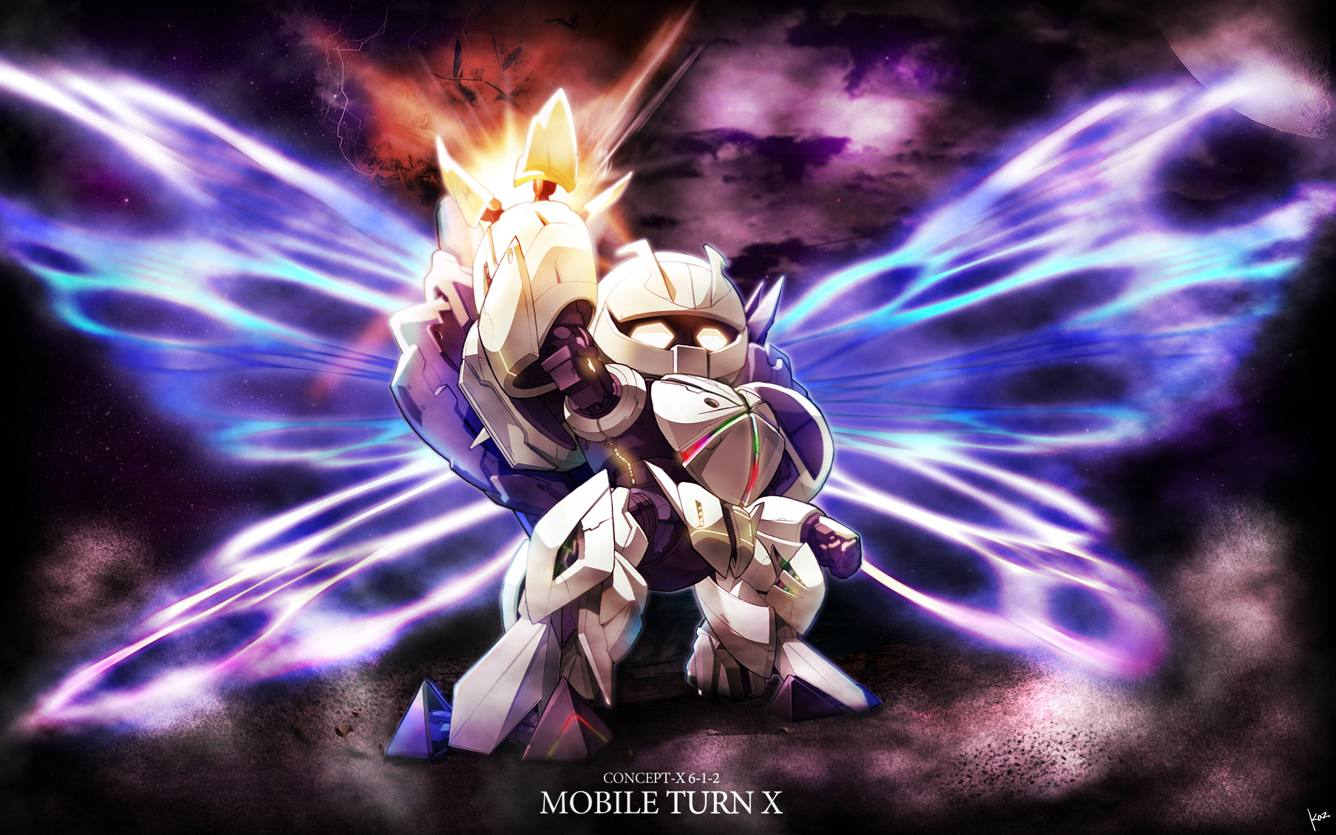 Anime 1920x1200 Turn X ∀ Gundam anime mechs Mobile Suit Super Robot Taisen artwork digital art fan art