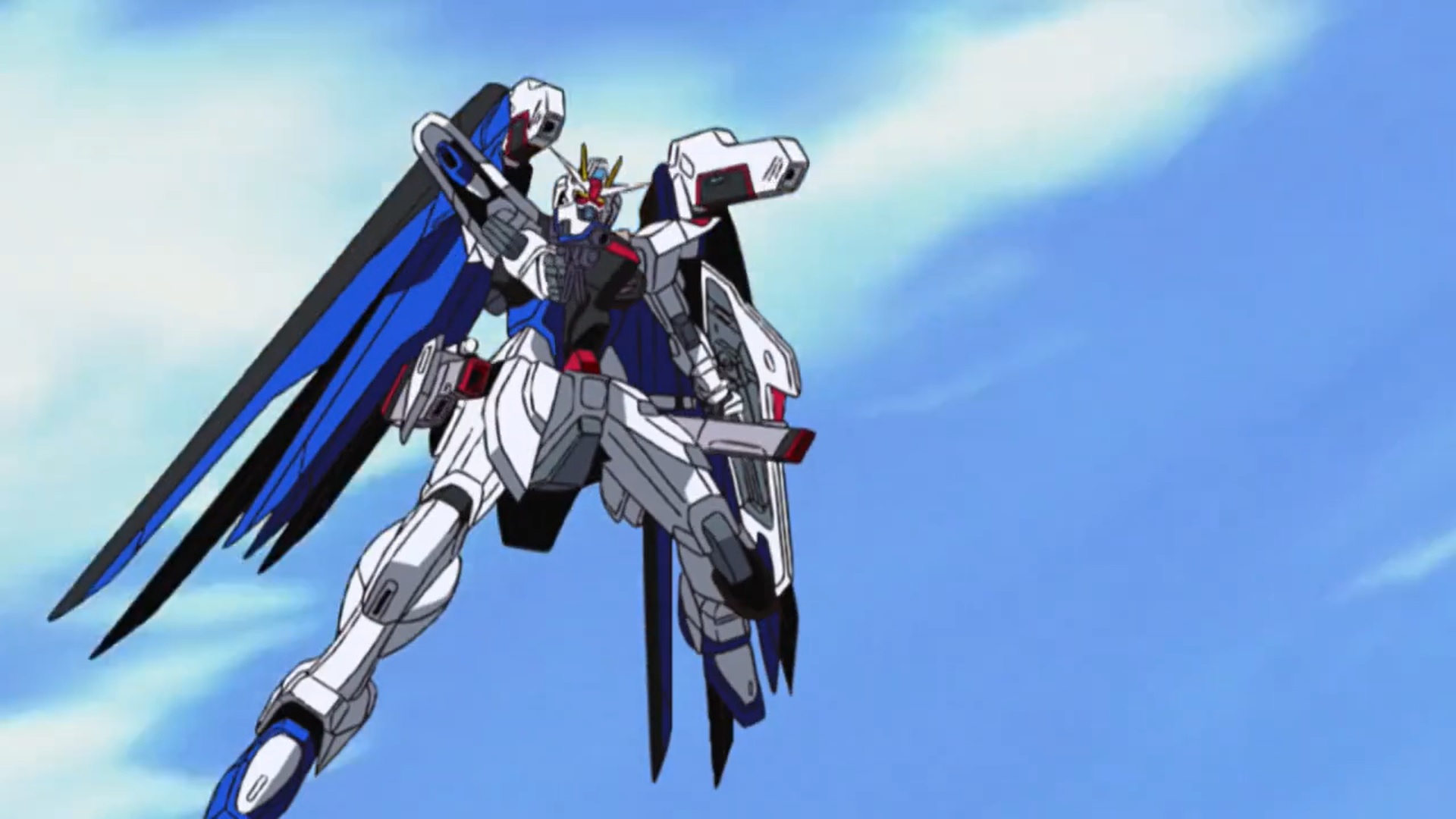 Anime 1920x1080 anime mechs Anime screenshot Mobile Suit Gundam SEED Gundam Super Robot Taisen Freedom Gundam artwork digital art