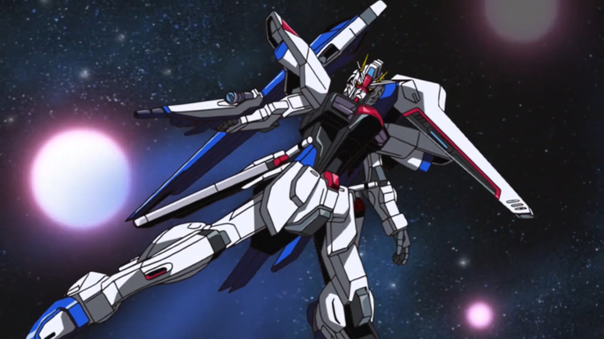 Anime 1920x1080 anime mechs Mobile Suit Gundam SEED Anime screenshot Super Robot Taisen Gundam artwork digital art Freedom Gundam