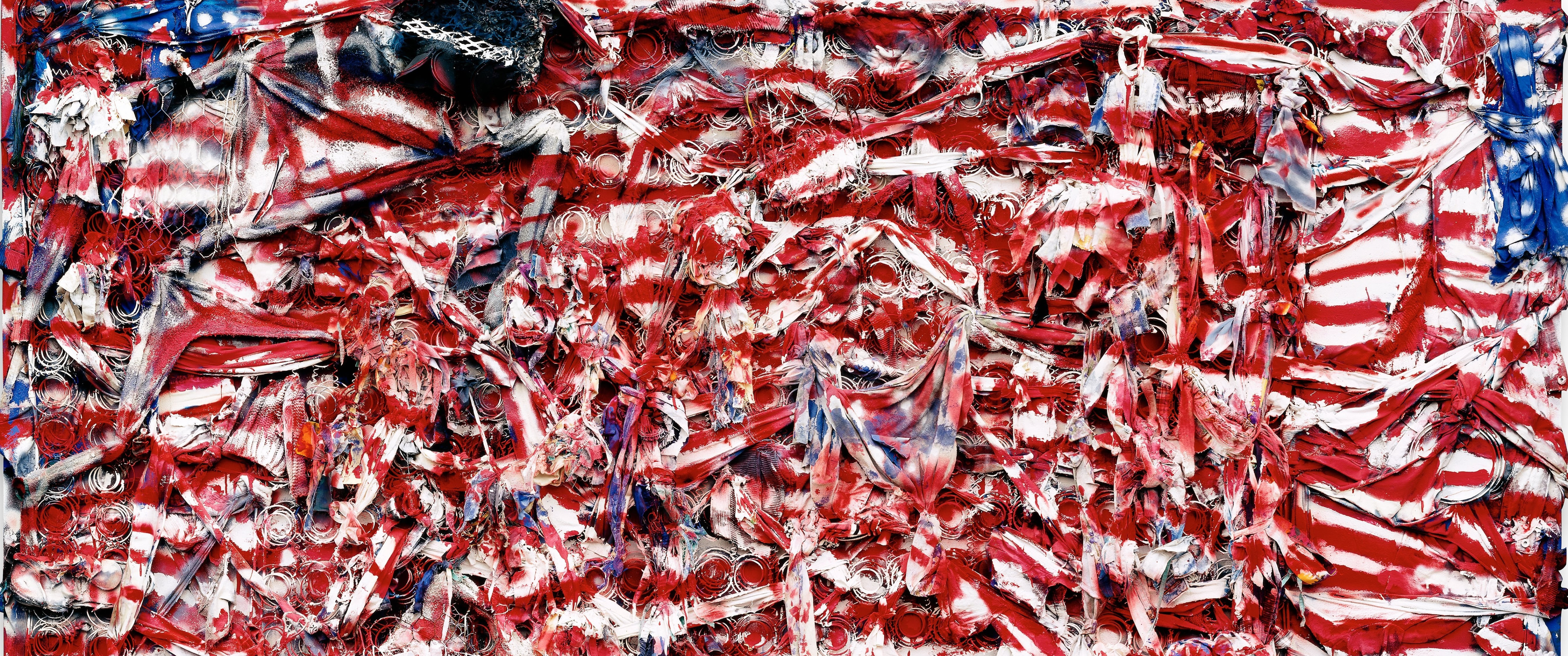 General 5160x2160 photography painting American flag collage