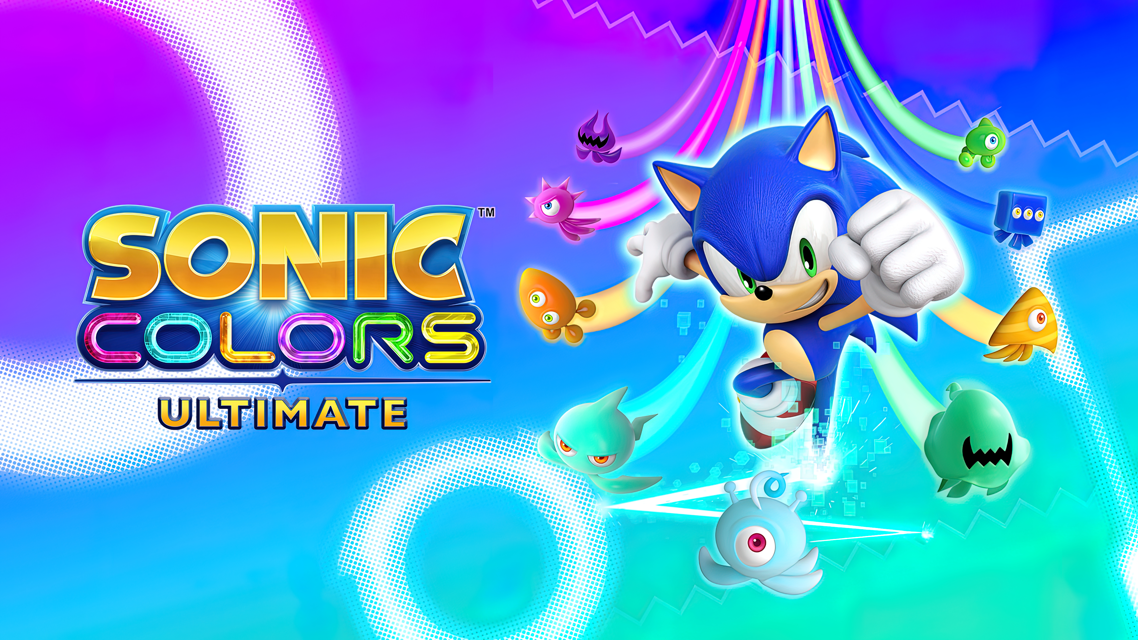 General 3840x2160 Sonic Colors Sonic Wisp  PC gaming Sega planet cyan laser cube spike  rocket video game art video game characters comic art