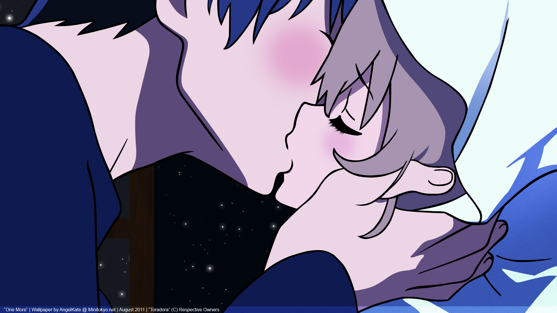 Anime 1920x1080 Toradora! Aisaka Taiga Takasu Ryuuji anime anime girls anime boys couple kissing