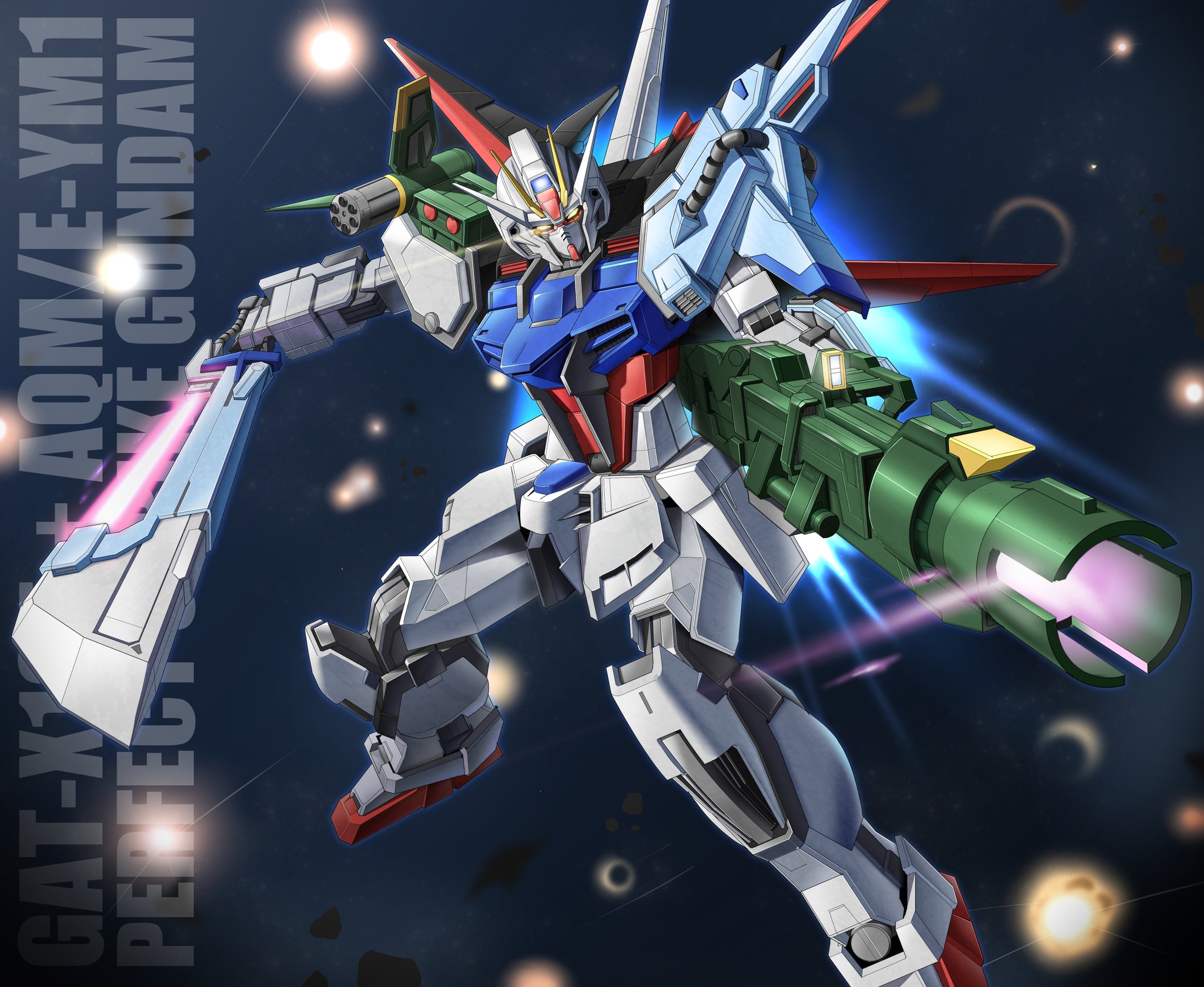 Anime 2048x1679 anime mechs Gundam Mobile Suit Gundam SEED Super Robot Taisen Perfect Strike Gundam artwork digital art fan art