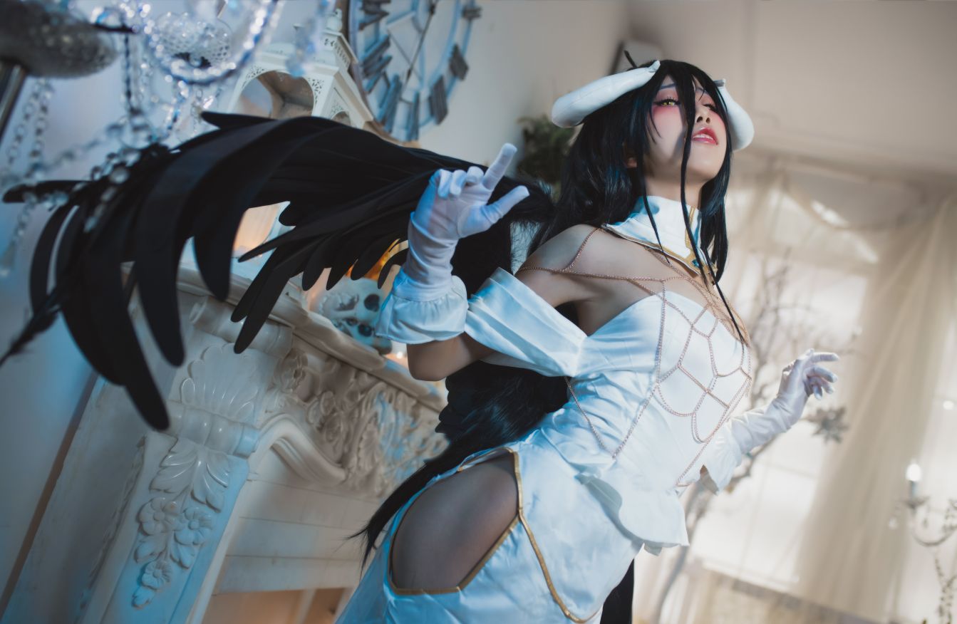 People 1343x876 Shuimiaoaqua cosplay Asian Albedo (OverLord) Overlord (anime) succubus wings horns women
