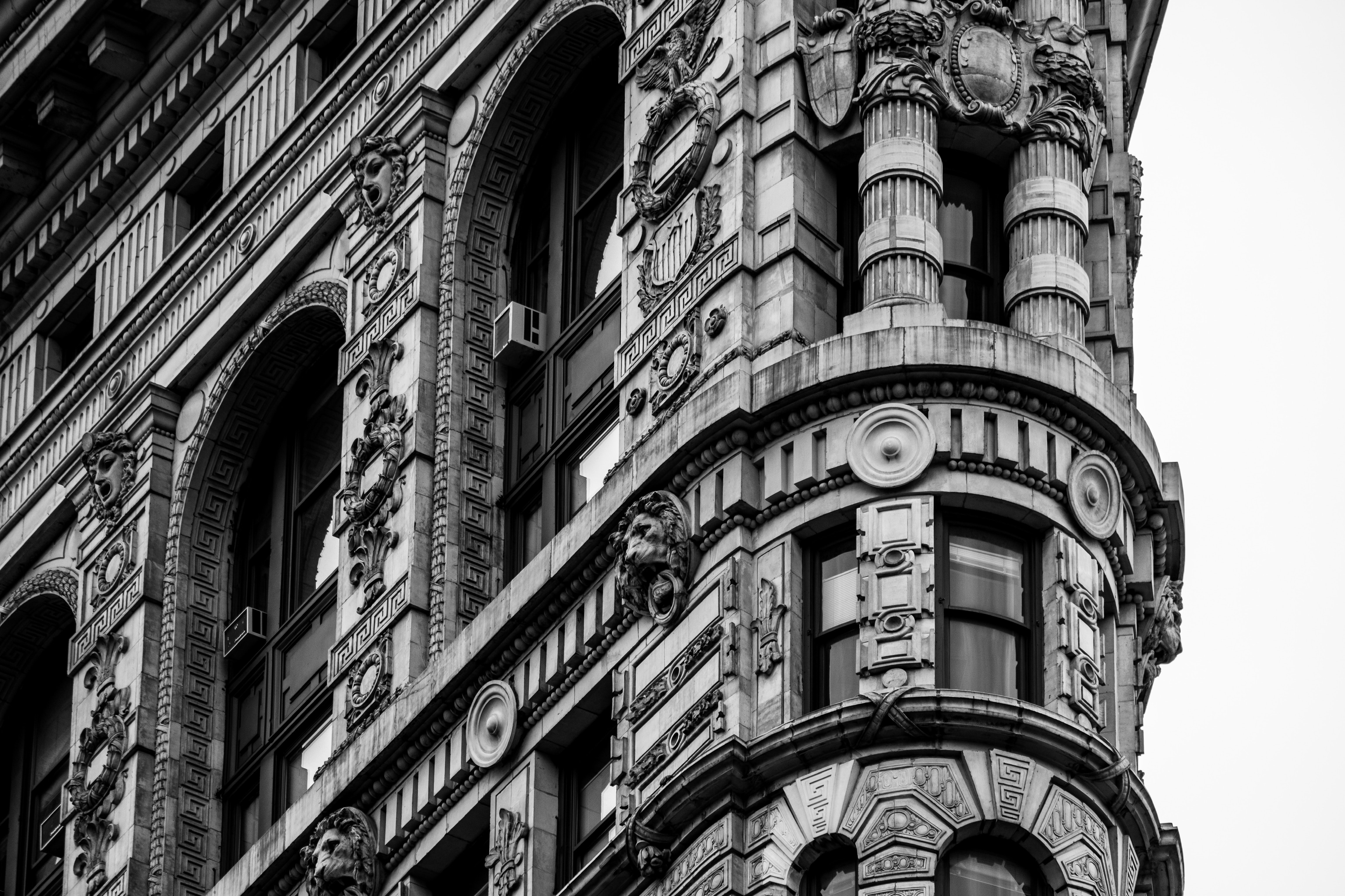 General 4608x3072 New York City Flatiron Building  facade monochrome architecture old building