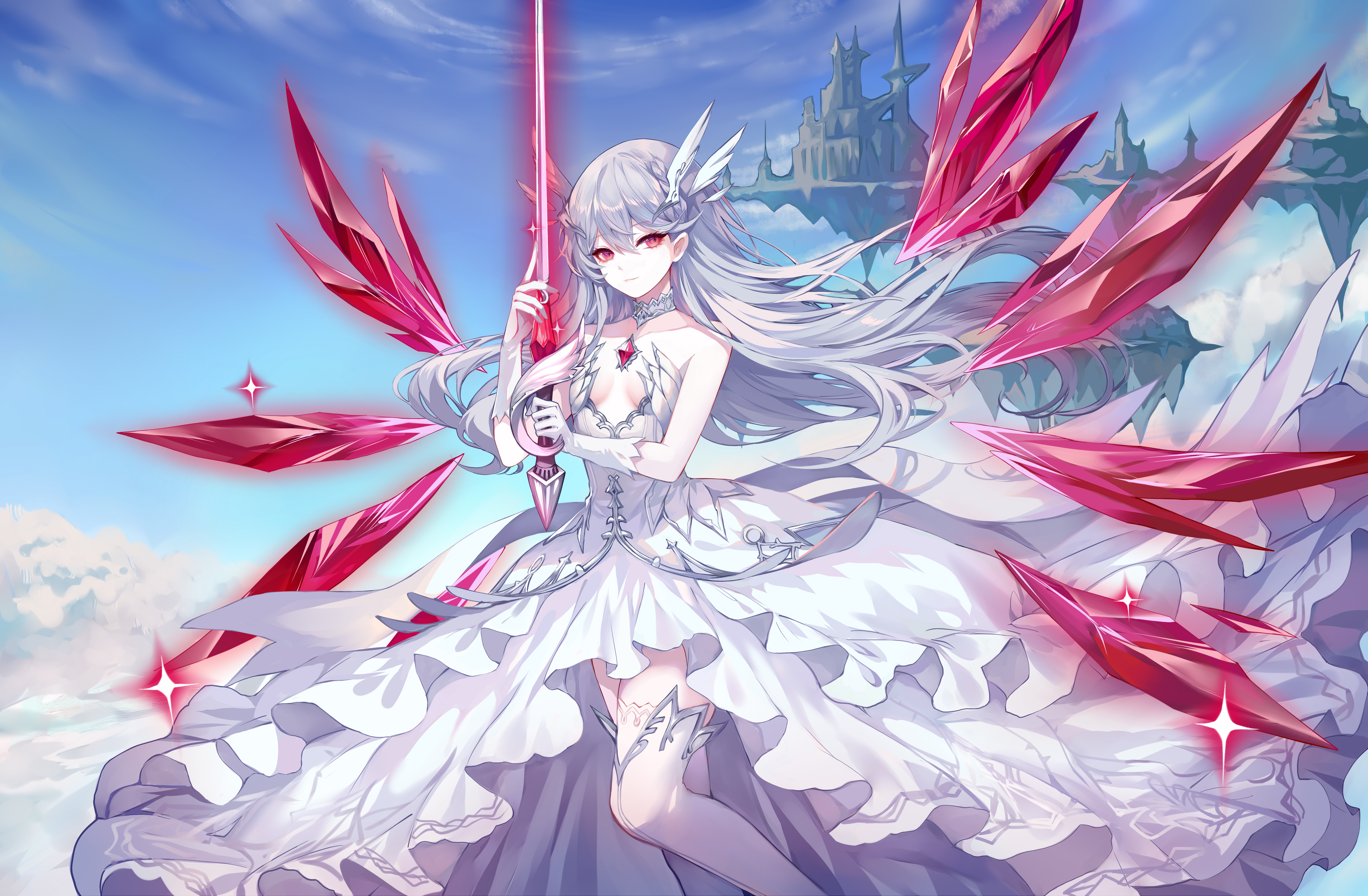 Anime 5800x3800 anime anime girls artwork sheya dress sword
