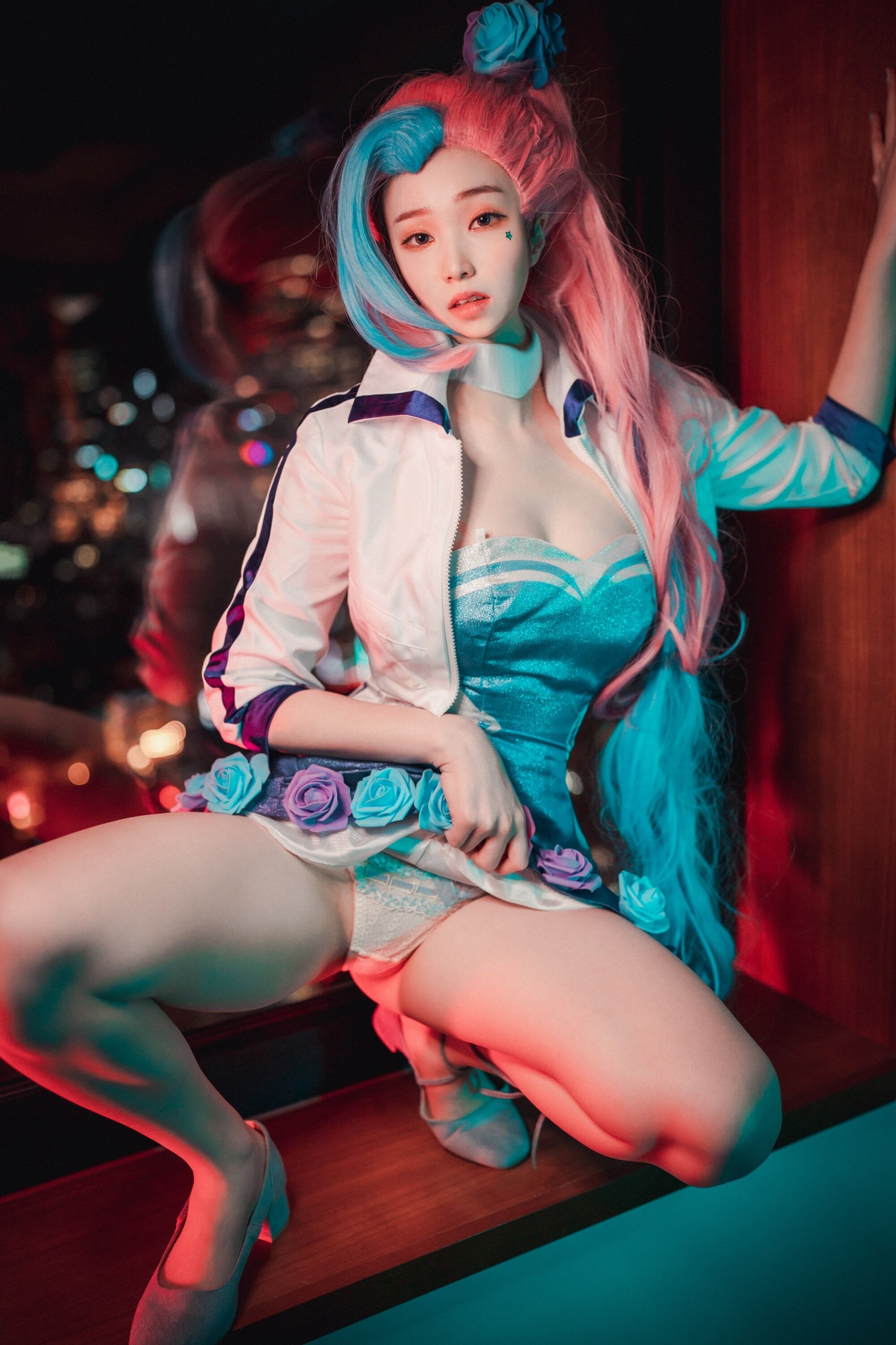 People 2000x3000 white pink video game characters Seraphine (League of Legends) cosplay Asian women