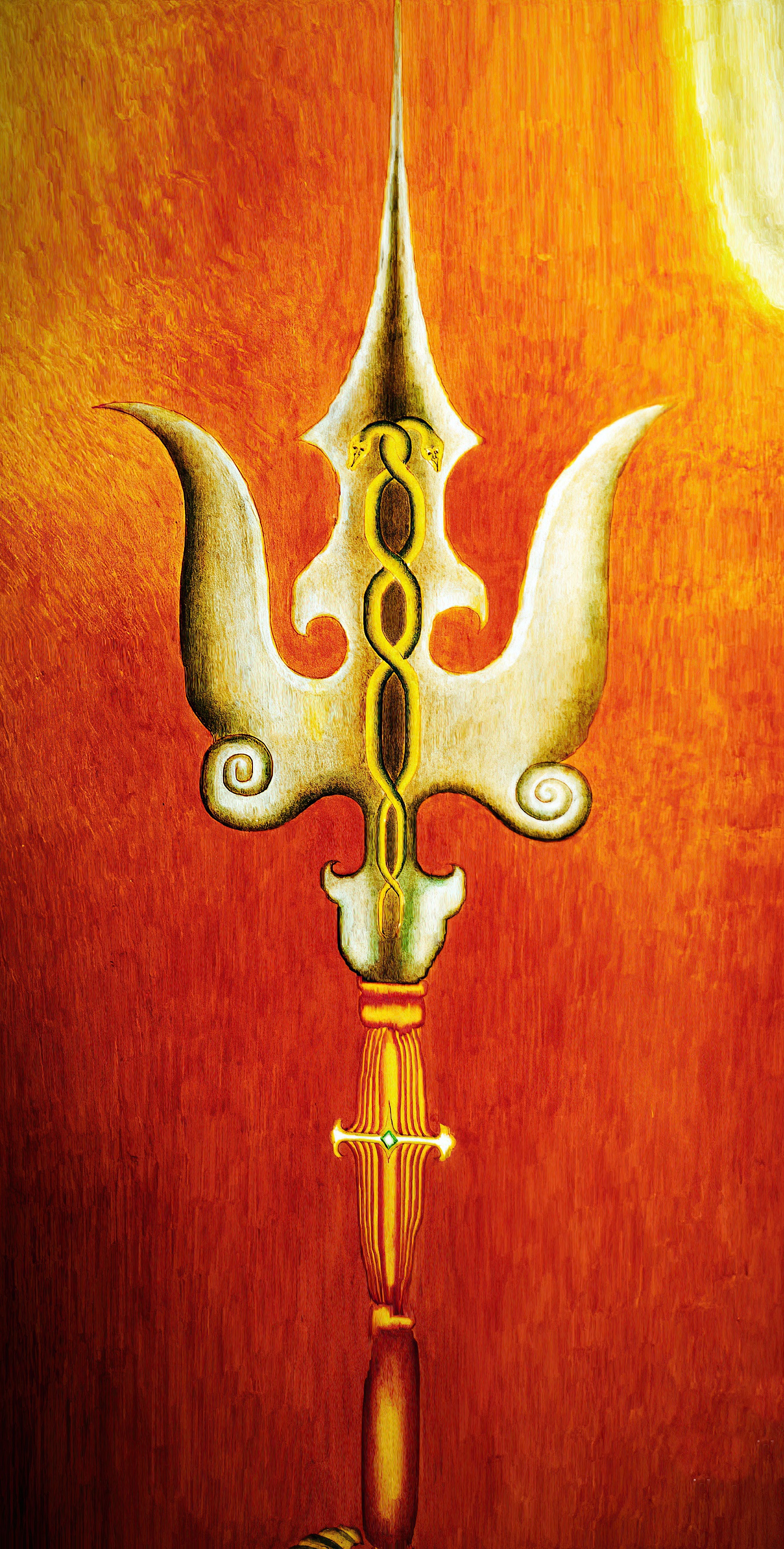 General 1500x2961 religious Hinduism Trishul (Shiva's Trident) Shiva portrait display
