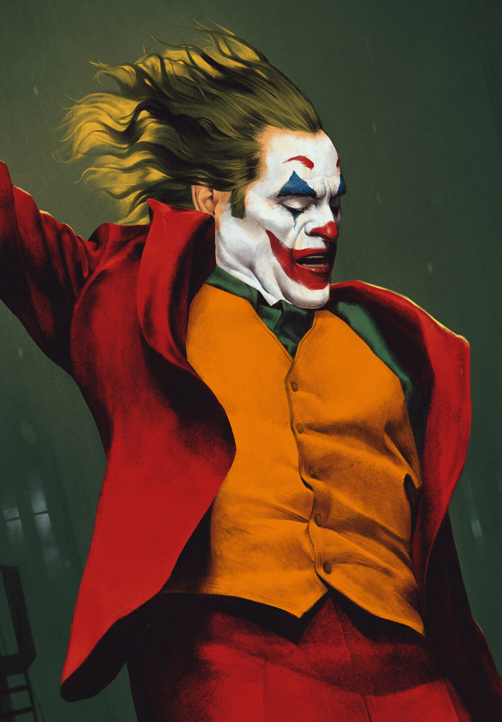 General 1000x1438 Joker Joker (2019 Movie) artwork fan art DC Comics comic art comics Joaquin Phoenix fantasy men portrait display