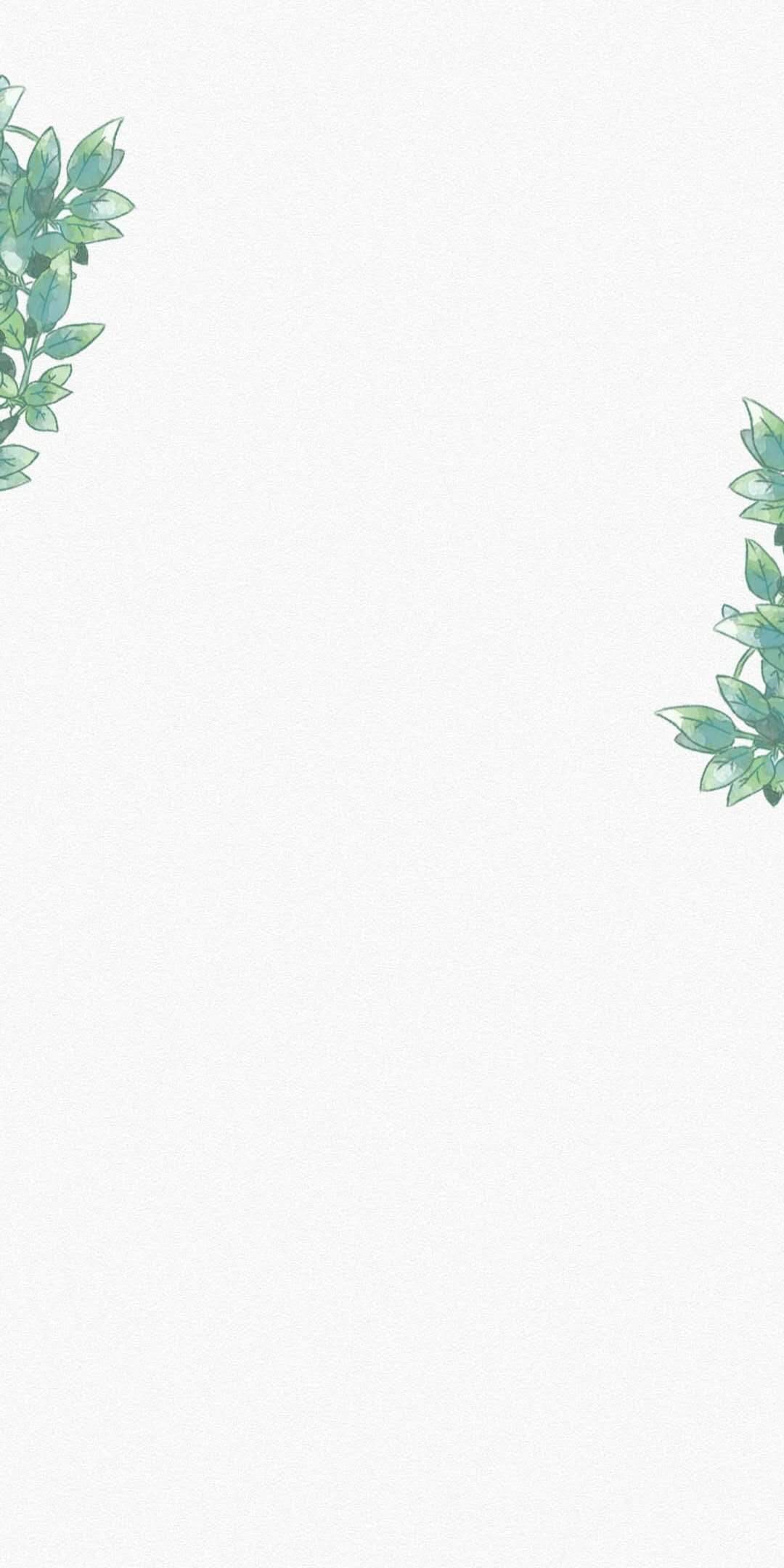 General 1080x2160 white plants leaves minimalism simple background white background