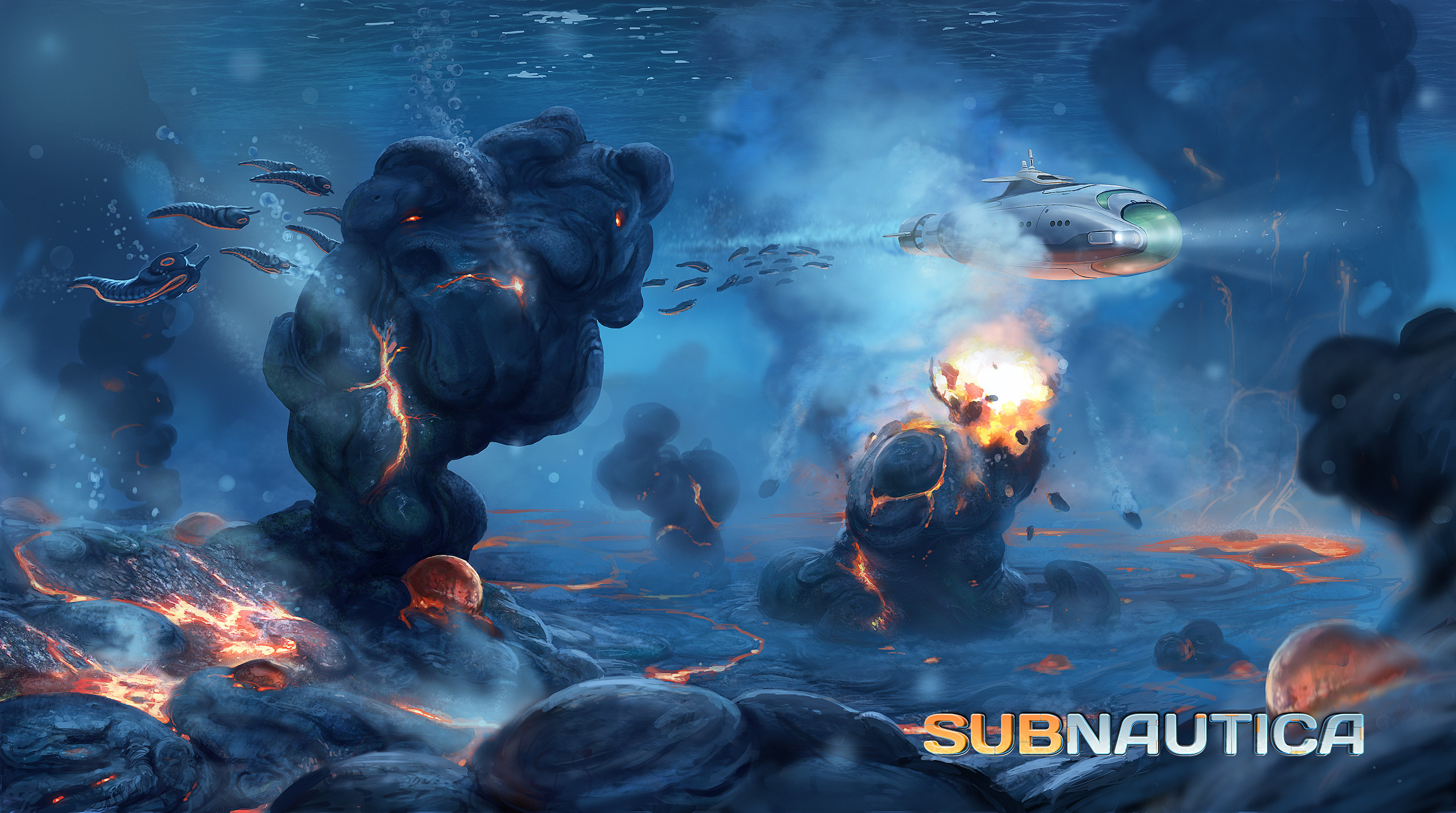 General 2560x1430 subnautica video games underwater