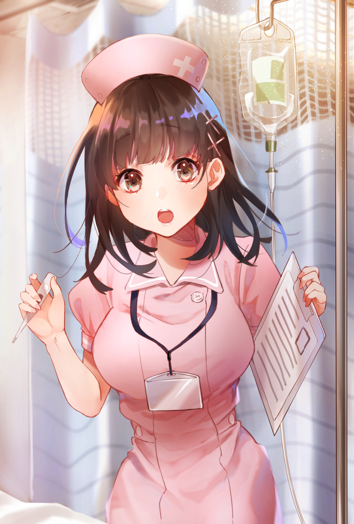 Anime 1200x1778 anime anime girls original characters nurse outfit artwork digital art fan art