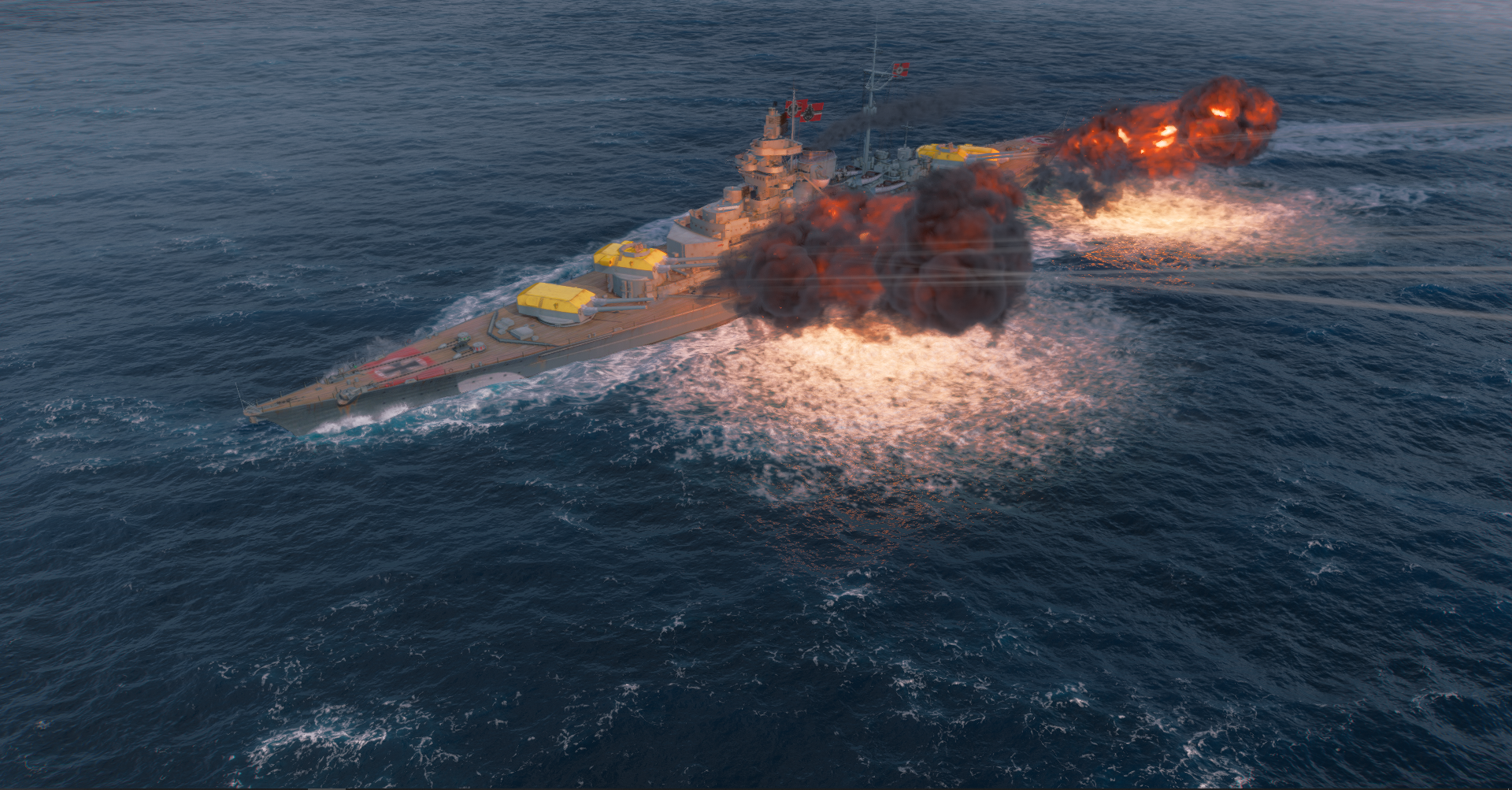 General 1920x1003 ship World of Warships  Battleship (Game) Bismarck (ship) water