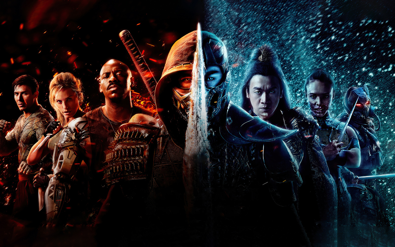 People 1280x800 movies Mortal Kombat Mortal Kombat (2021) Sub-Zero (Mortal Kombat) Scorpion (Mortal Kombat) movie characters warrior movie poster poster women men