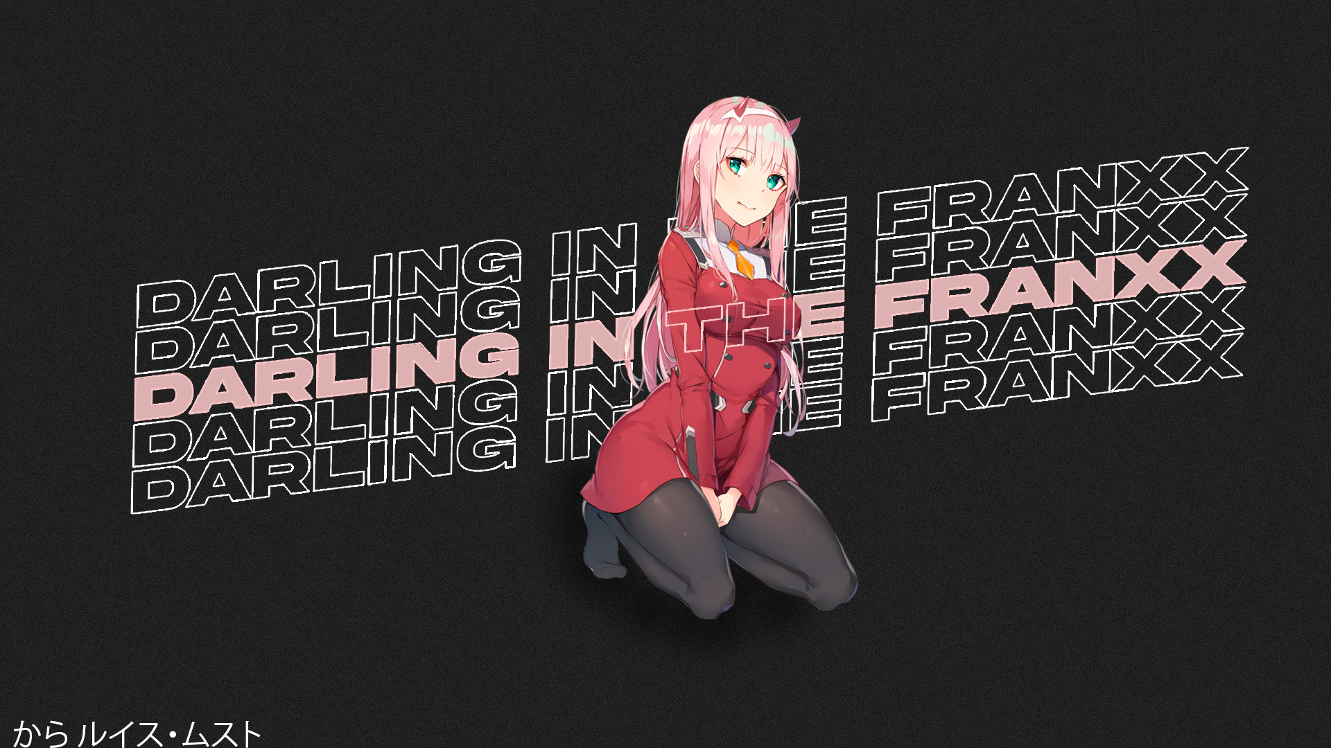 Anime 1920x1080 Zero Two (Darling in the FranXX) Darling in the FranXX anime girls kneeling