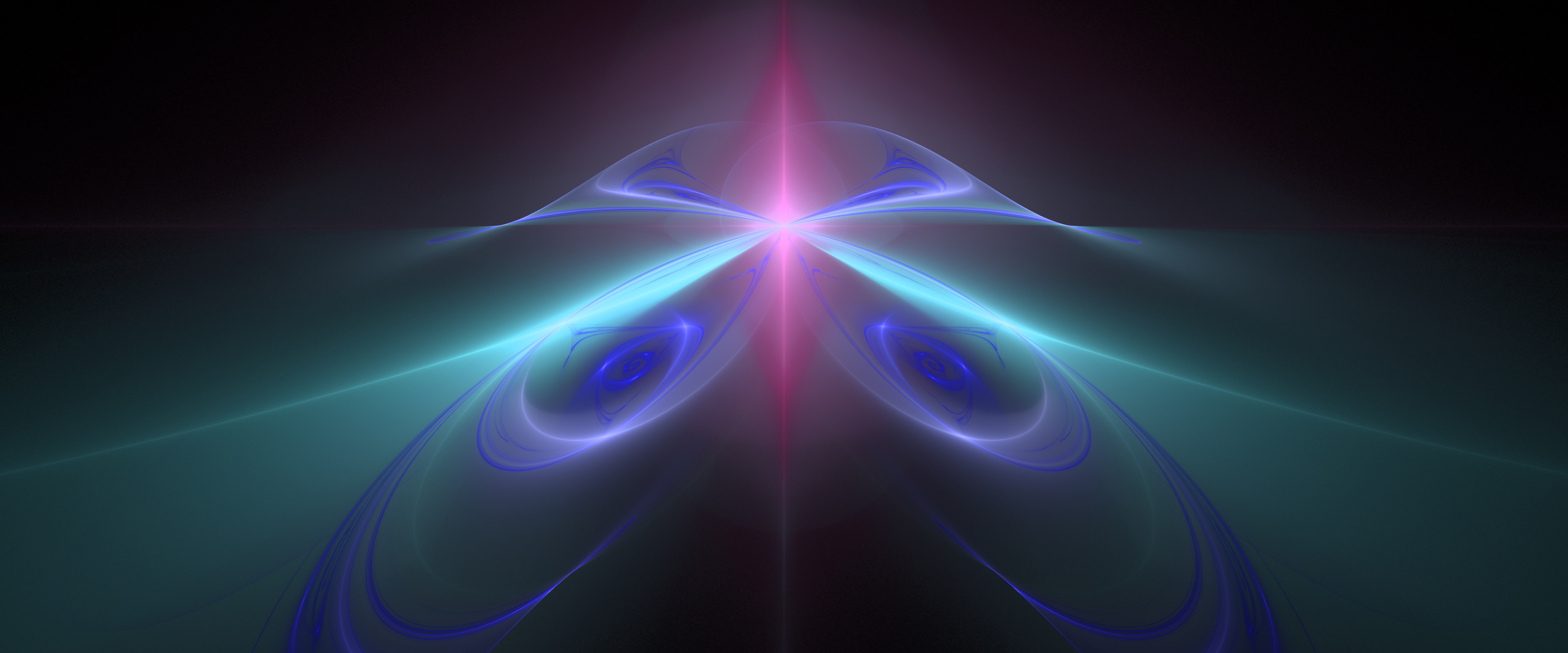 General 5760x2400 fractal fractal flame pattern symmetry bright abstract psychedelic mathematics wide screen technology