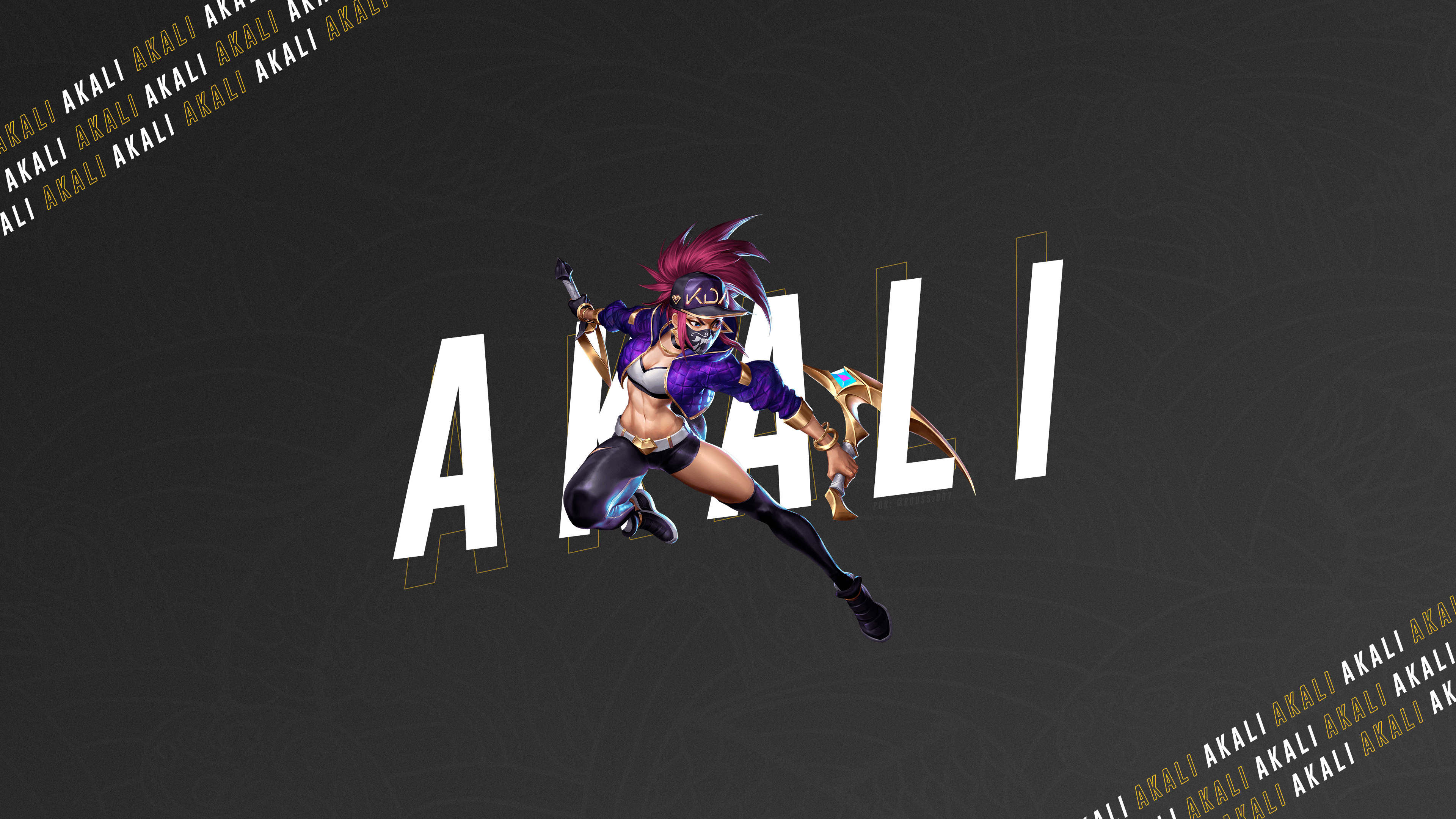 General 3840x2160 League of Legends Akali (League of Legends) graphic design ROUSSs007 video game characters