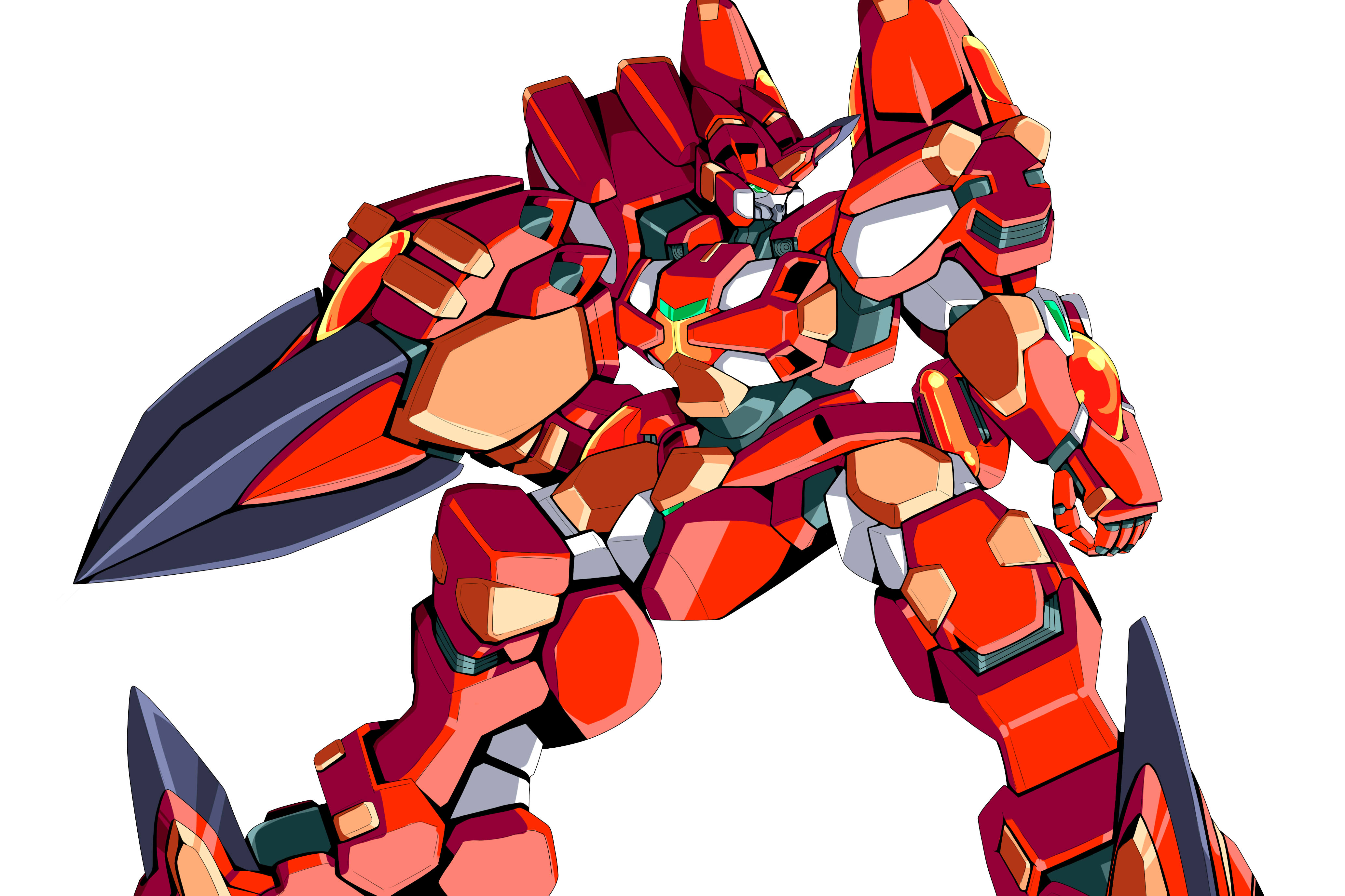 Anime 4133x2755 Excellence Striker anime mechs Super Robot Taisen artwork digital art fan art