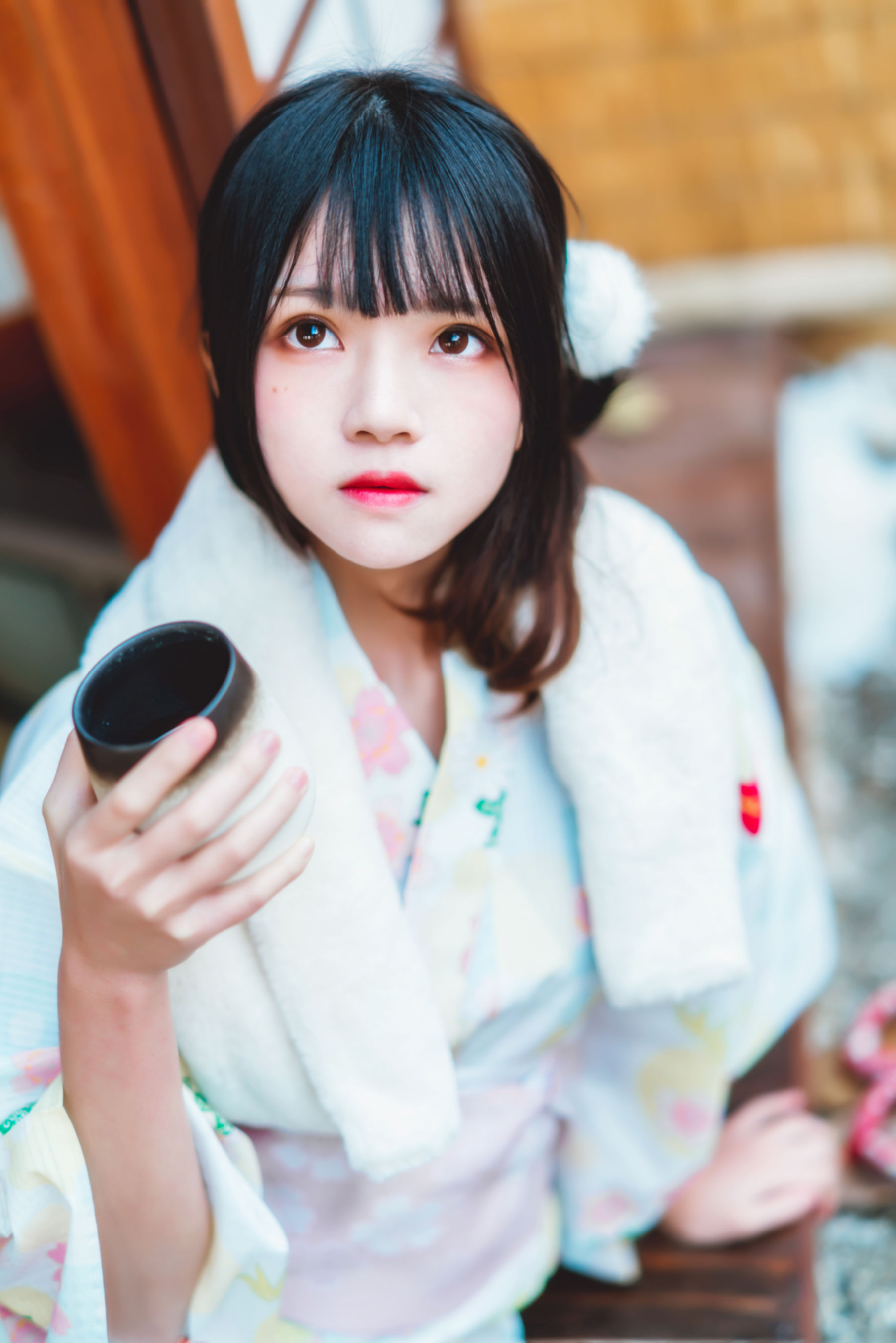 People 1800x2698 women model Asian dark hair kimono CherryNeko