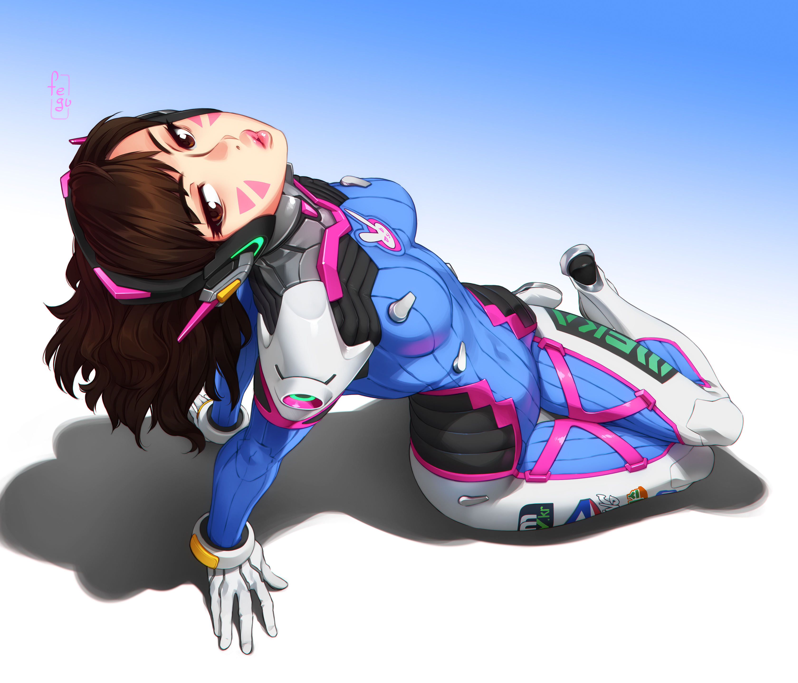 Dva Overwatch Arched Back Feguimel Overwatch Video Games Video Game Girls Plugsuit