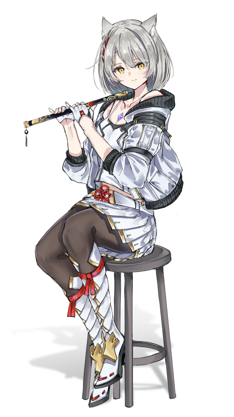 Anime 947x1684 Xenoblade Chronicles 3 Mio (Xenoblade 3) cat girl anime girls cat ears flute