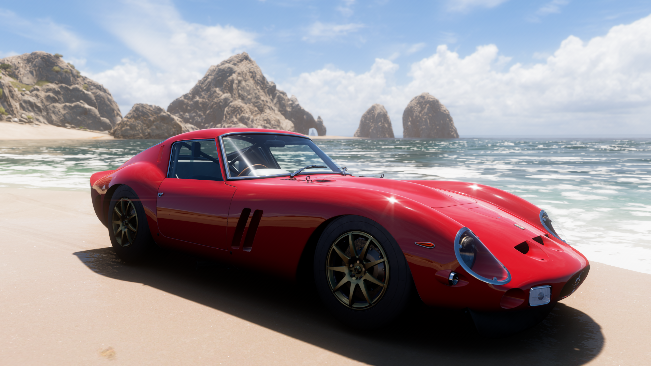 General 2560x1440 Forza Horizon 5 screen shot Ferrari 250 GTO beach car video games Ferrari