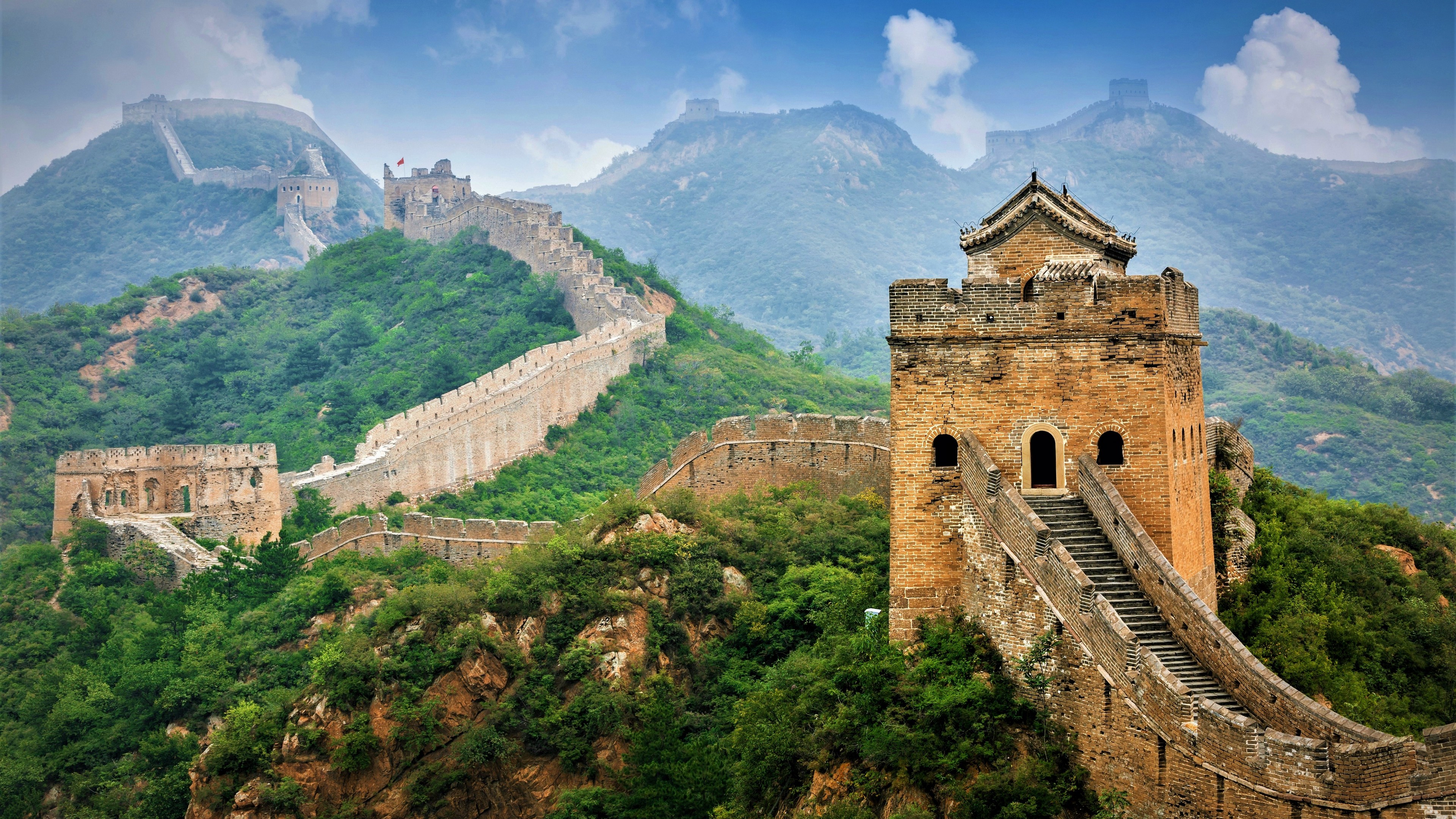 General 3840x2160 Great Wall of China wall China mountains history landscape sky Asia forest landmark