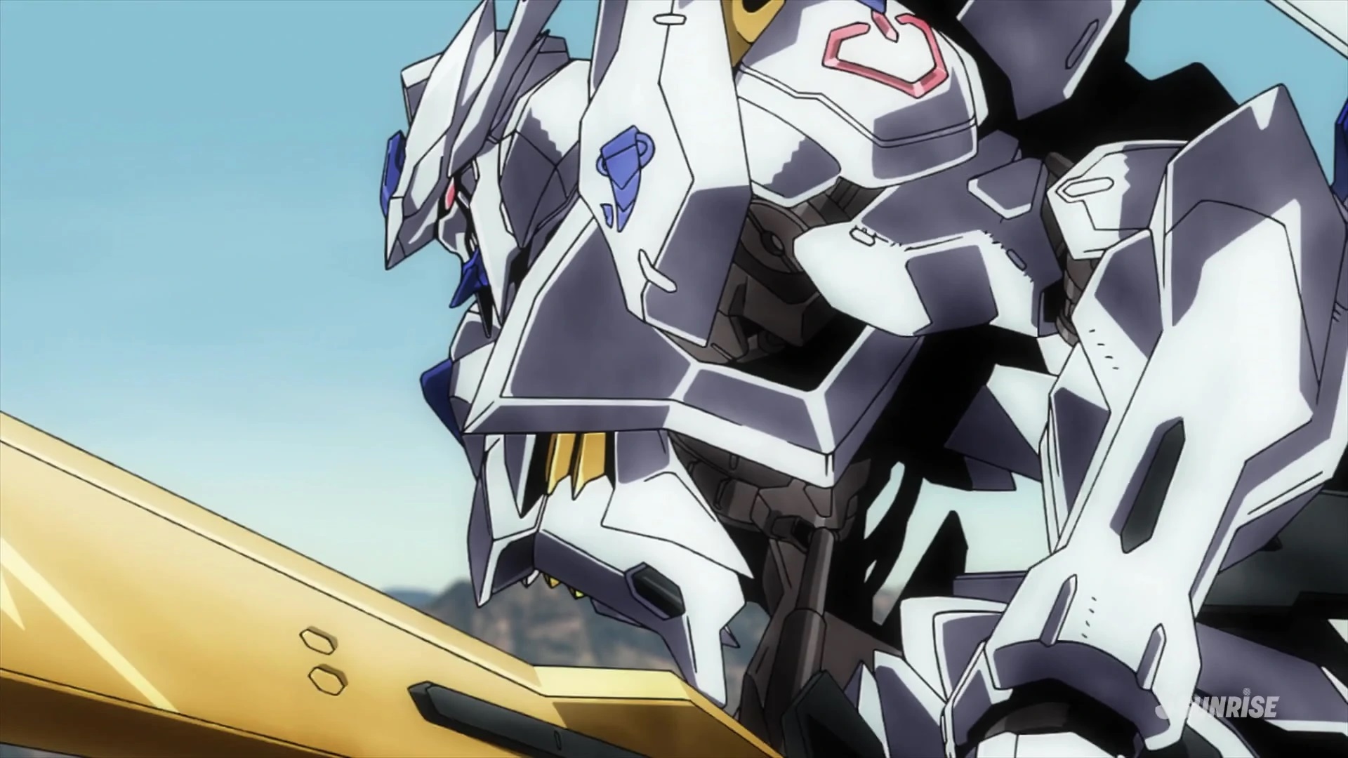 Anime 1920x1080 anime Anime screenshot Gundam Bael Mobile Suit Gundam: Iron-Blooded Orphans Gundam mechs Super Robot Taisen artwork digital art