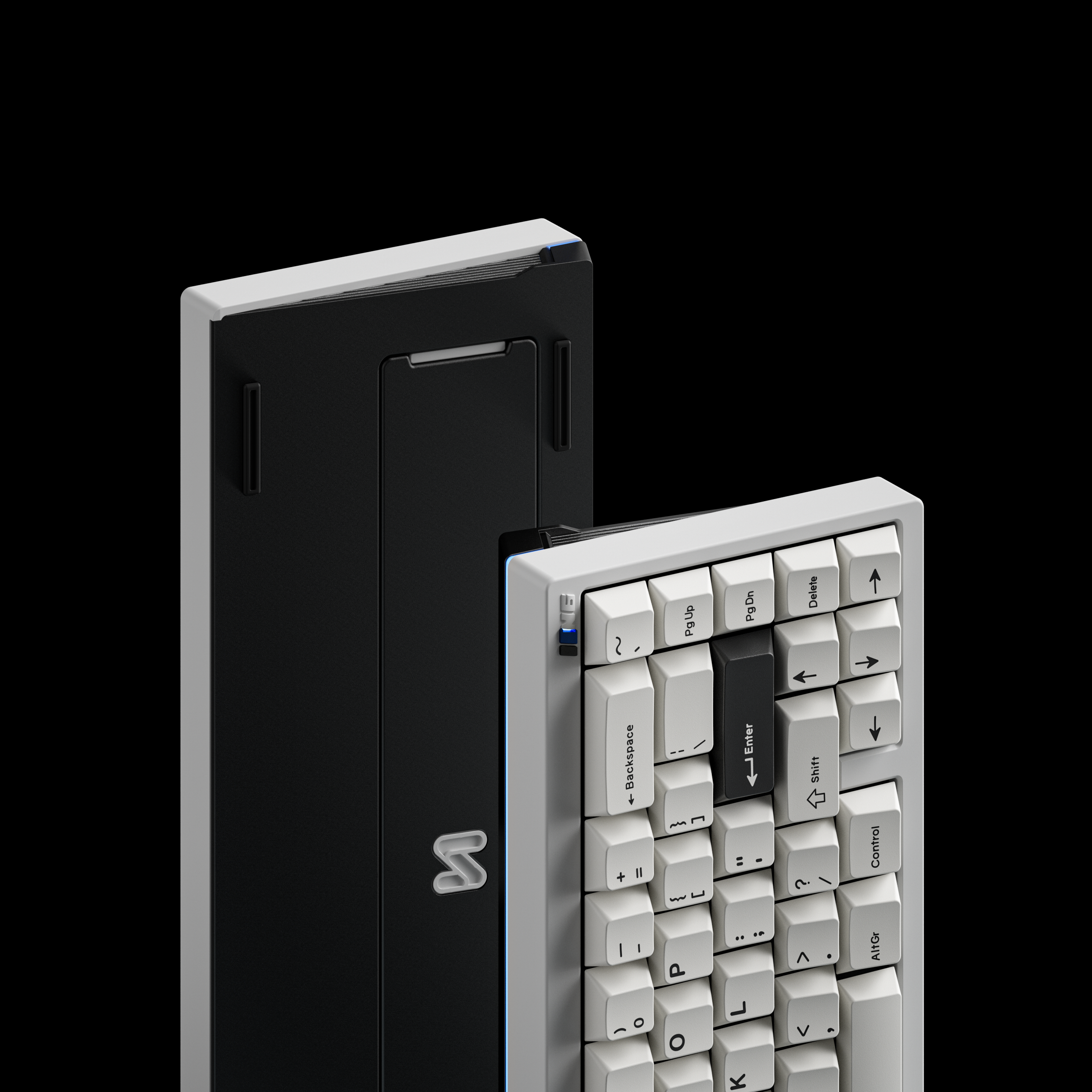General 2560x2560 NesonDesign mechanical keyboard keycap CGI aluminium keyboards simple background digital art