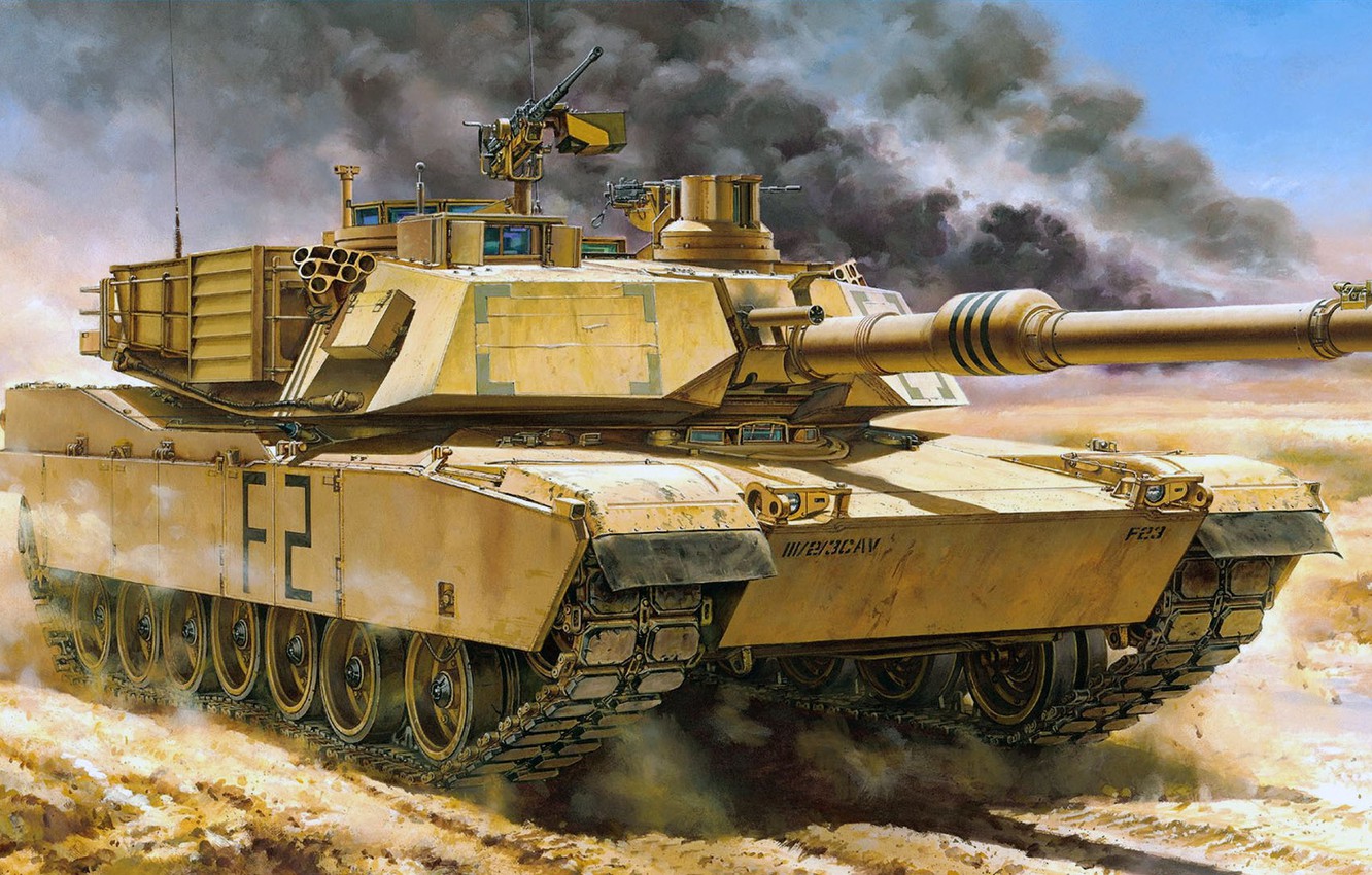 General 1332x850 tank Operation Desert Storm vehicle artwork military vehicle military