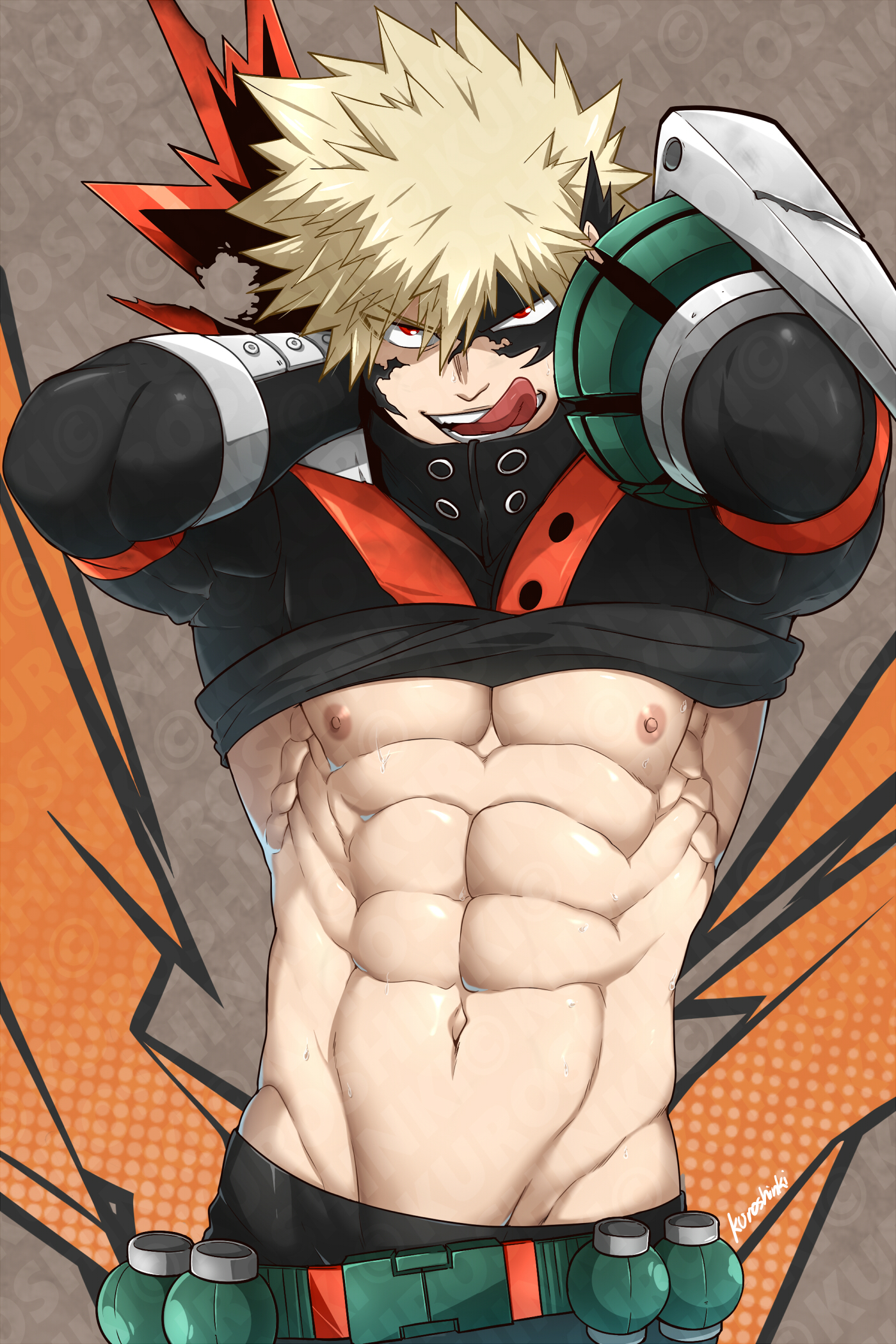 Anime 1400x2100 anime boys muscles muscular abs Yaoi
