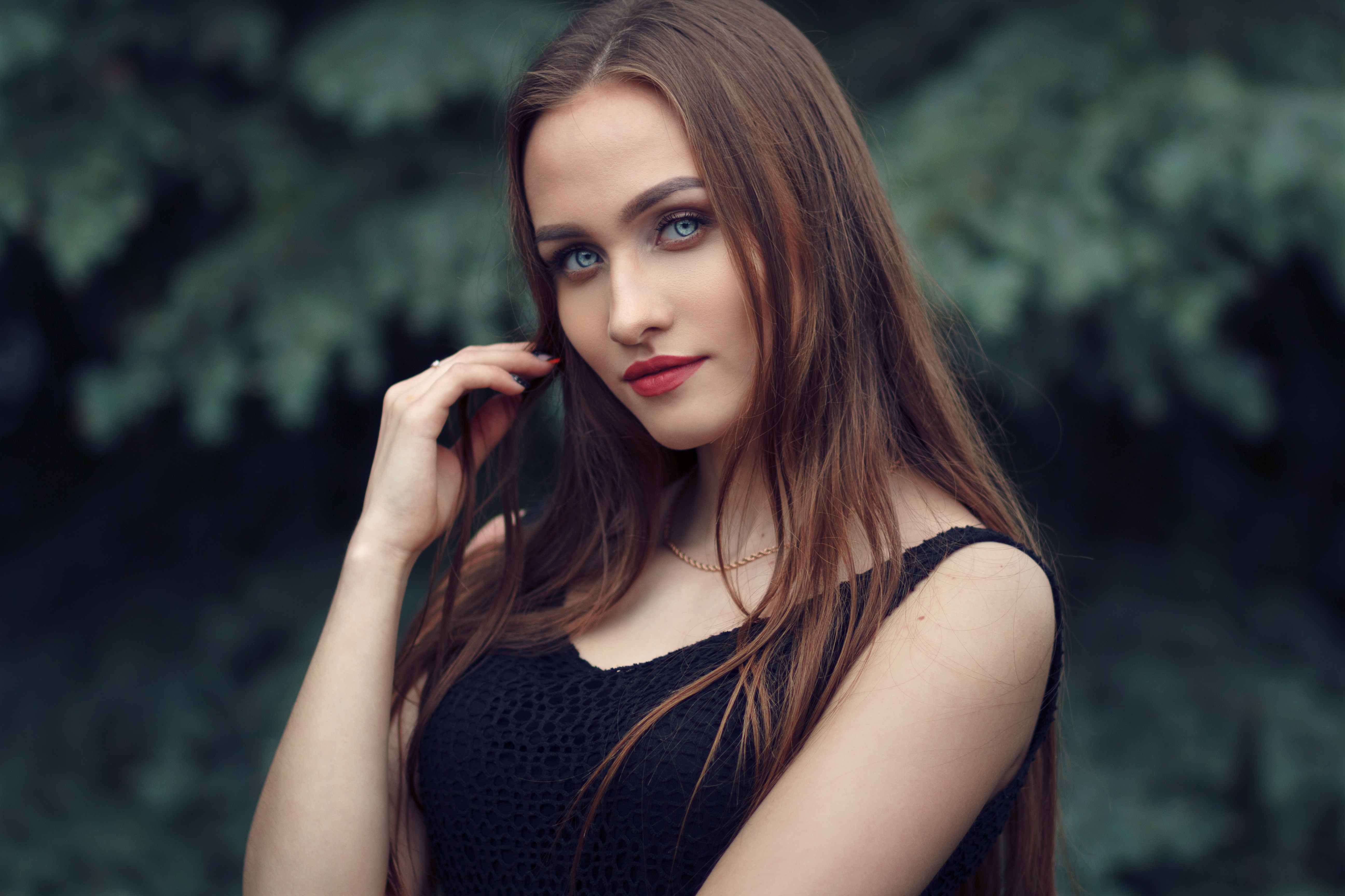 People 5184x3456 women model outdoors blue eyes Evgeniy Bulatov face