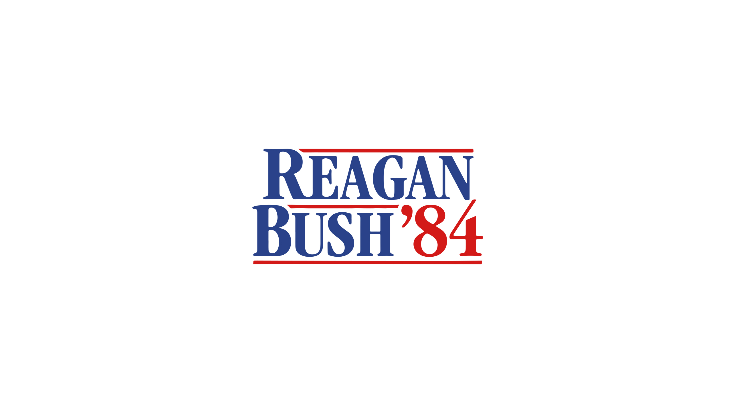 General 2569x1445 Ronald Reagan George H. W. Bush 1984 politics political figure logo 1984 (Year) simple background text digital art