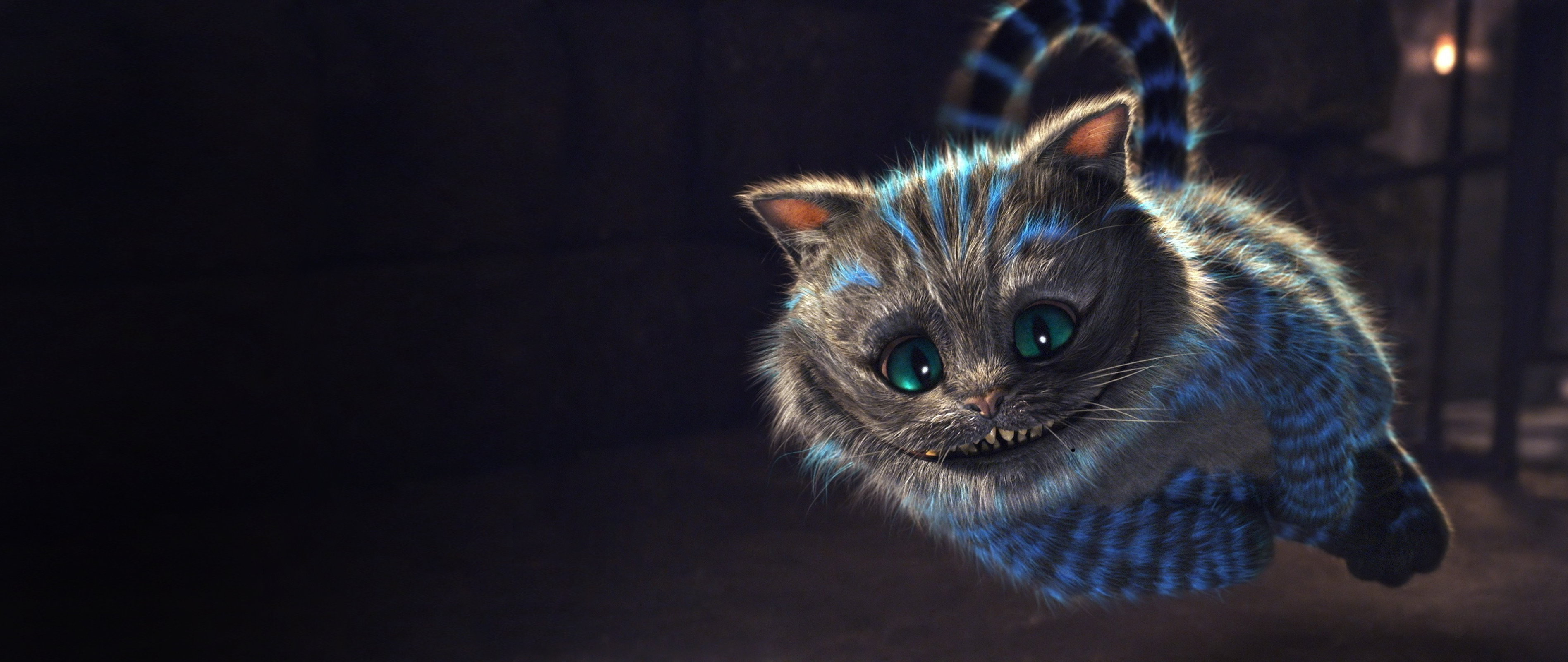 General 3792x1600 Cheshire Cat cats Alice in Wonderland smiling furry ultrawide digital art