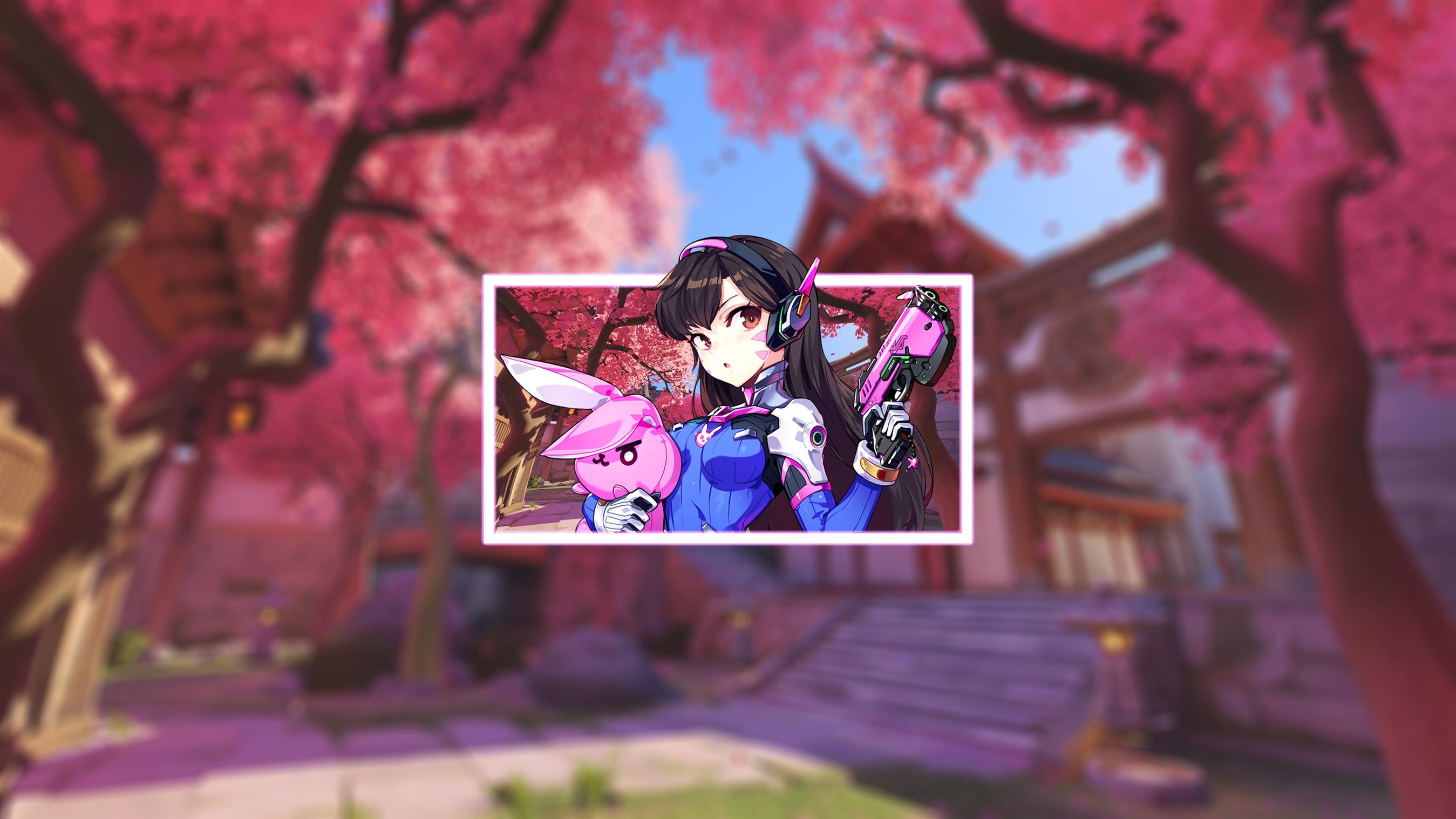 Anime 2698x1517 D.Va (Overwatch) anime girls Overwatch picture-in-picture