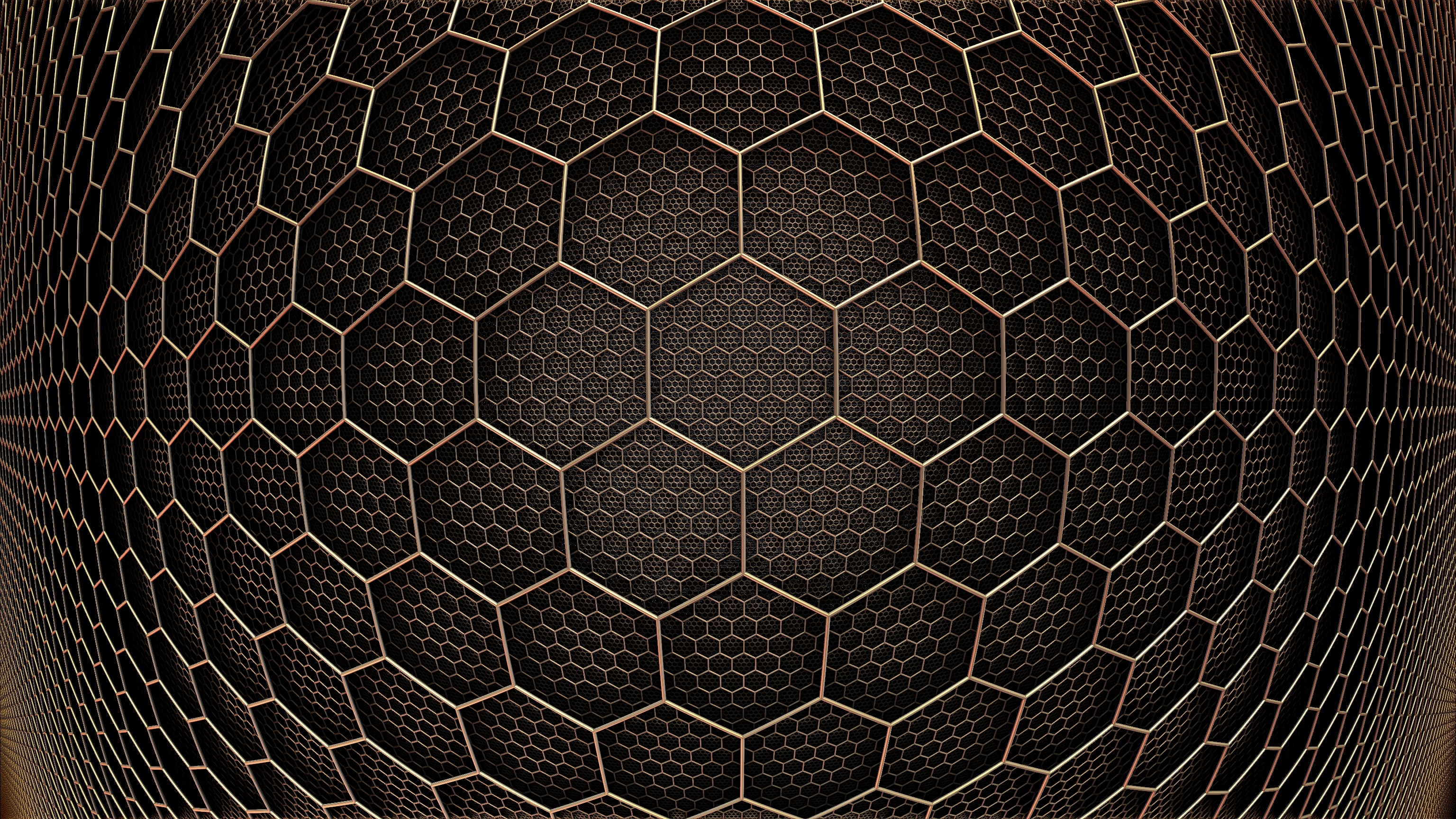 General 3072x1728 abstract hexagon digital art texture grid CGI