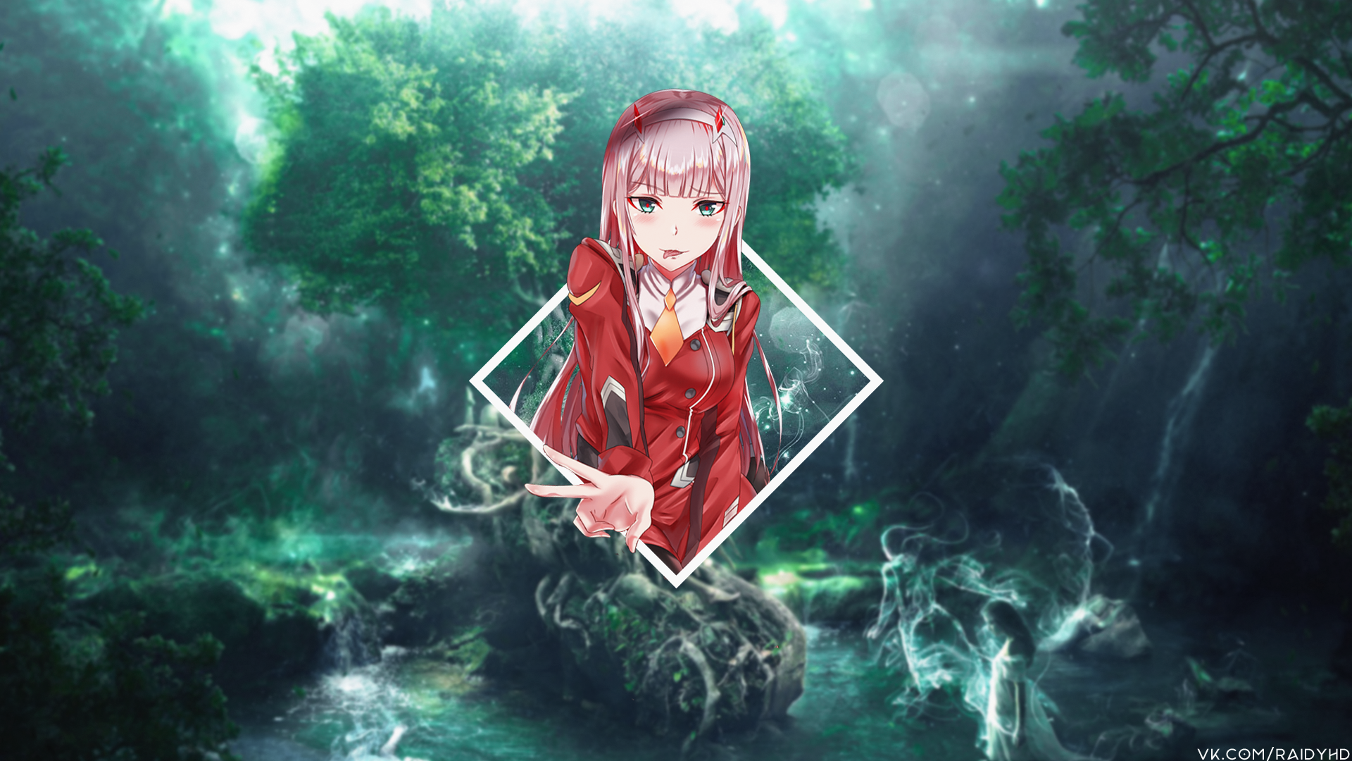 Anime 1920x1080 anime anime girls picture-in-picture Zero Two (Darling in the FranXX) Darling in the FranXX
