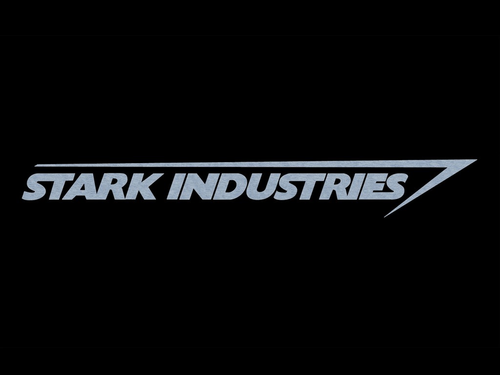 General 1024x768 Stark Industries logo Marvel Comics Iron Man black background simple background Marvel Cinematic Universe movies