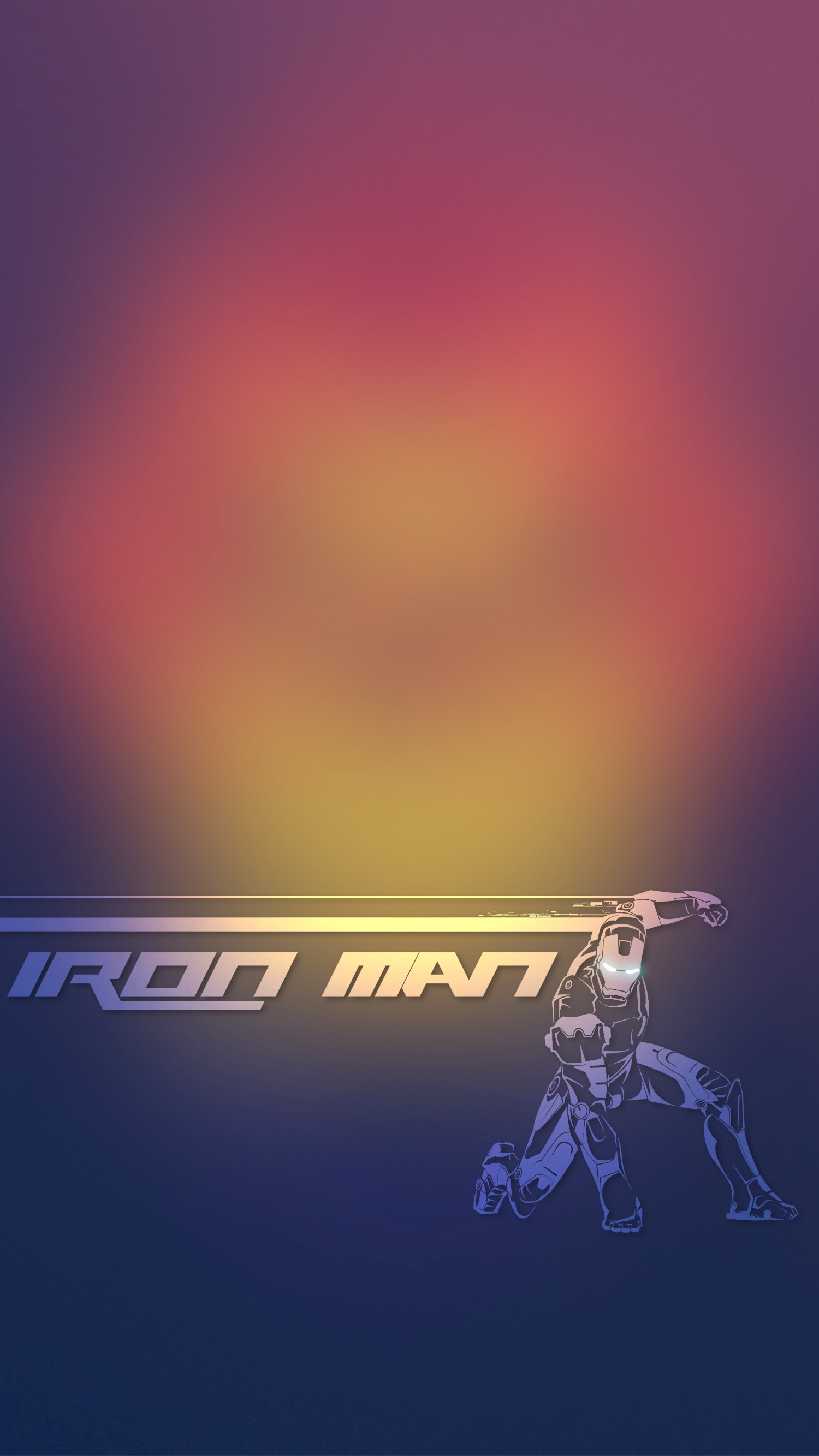 General 1500x2668 Iron Man gradient superhero minimalism The Avengers