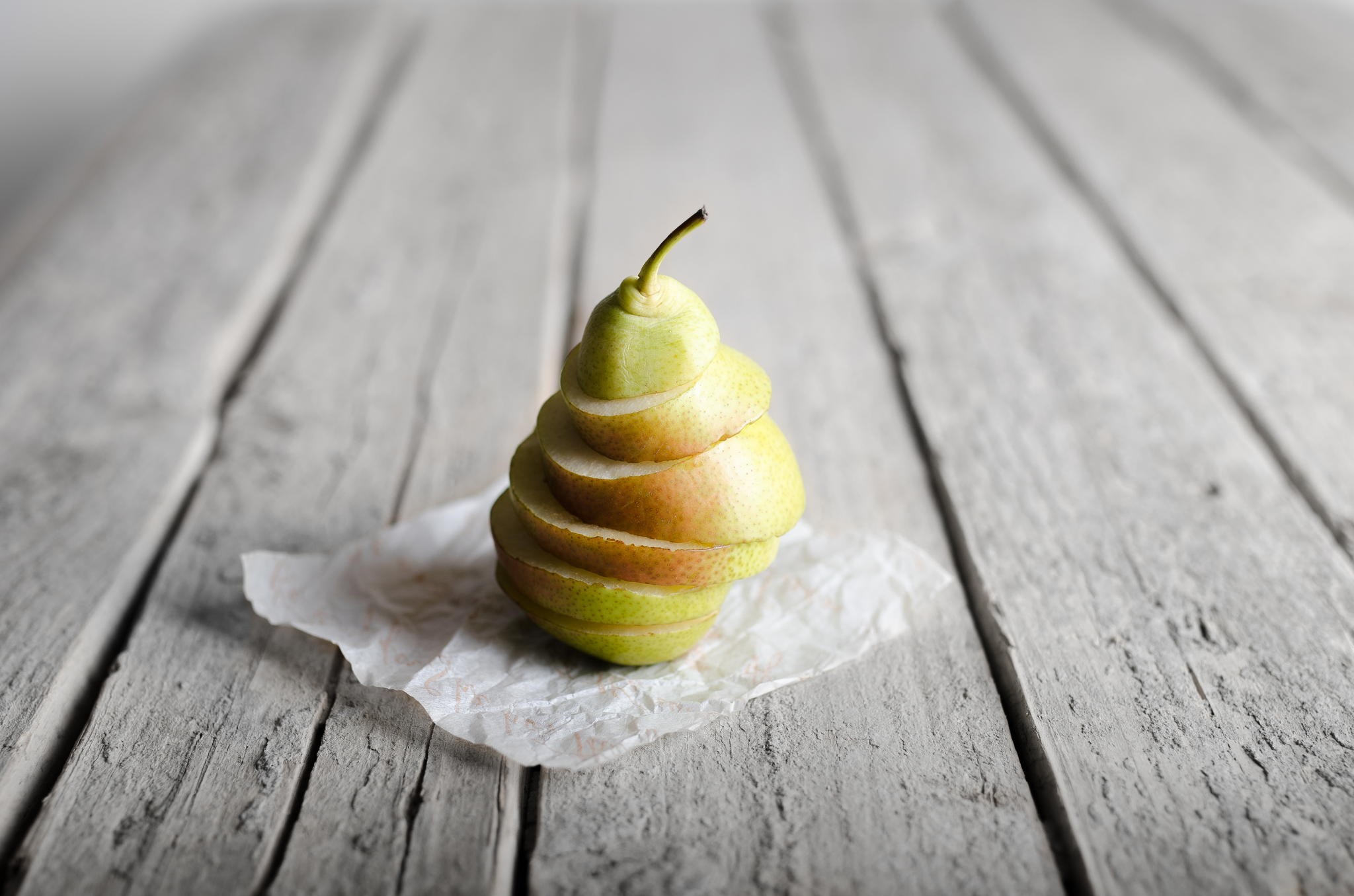General 2048x1356 photography macro depth of field fruit pears wood paper food wooden surface