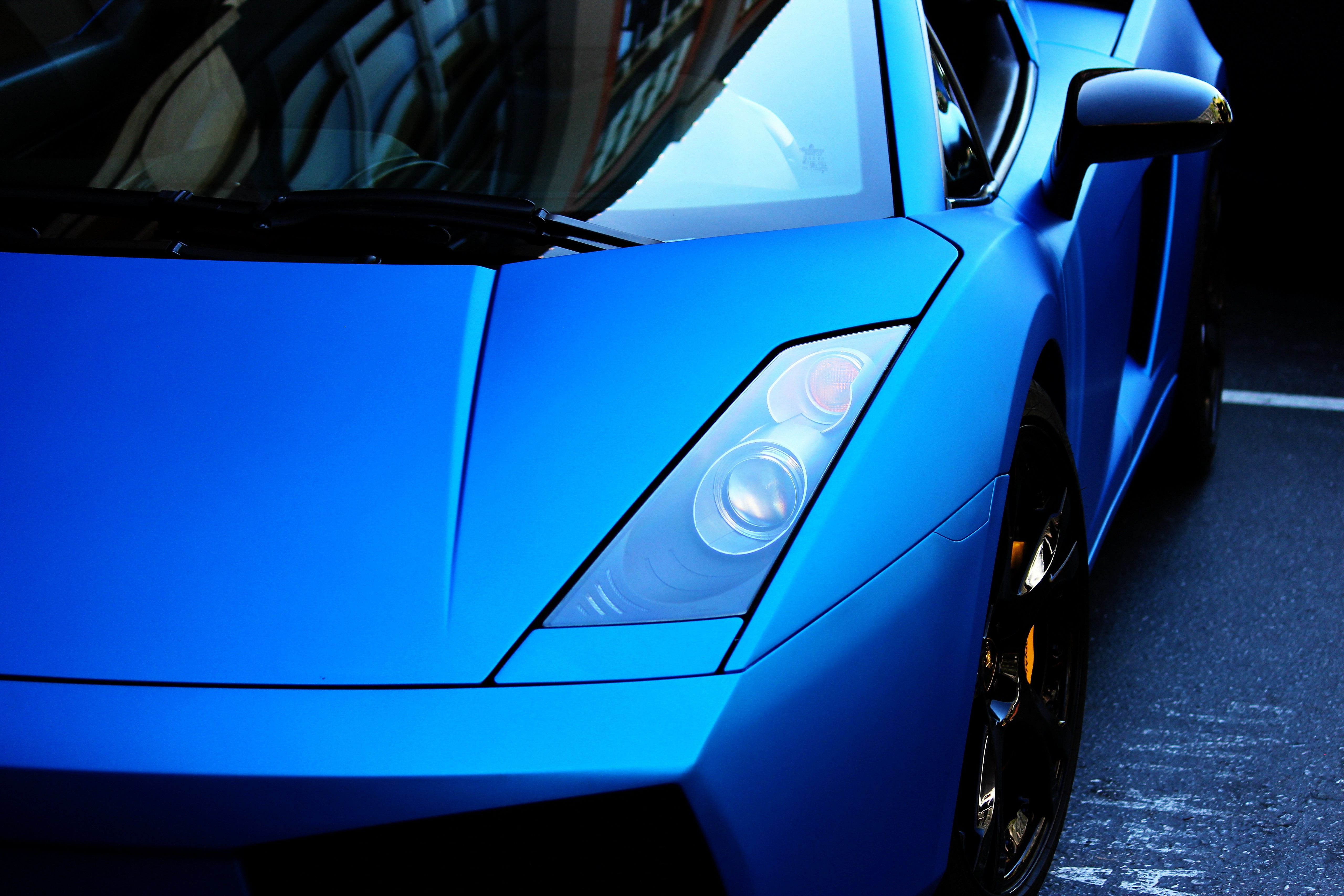General 5120x3413 car blue cars blue Lamborghini Gallardo supercars headlights vehicle Lamborghini