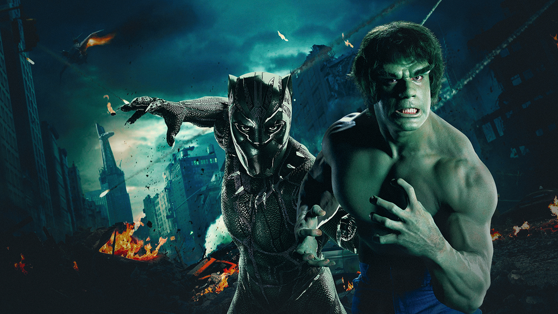 General 1920x1080 superhero Black Panther Hulk TV series movies Marvel Cinematic Universe Lou Ferrigno