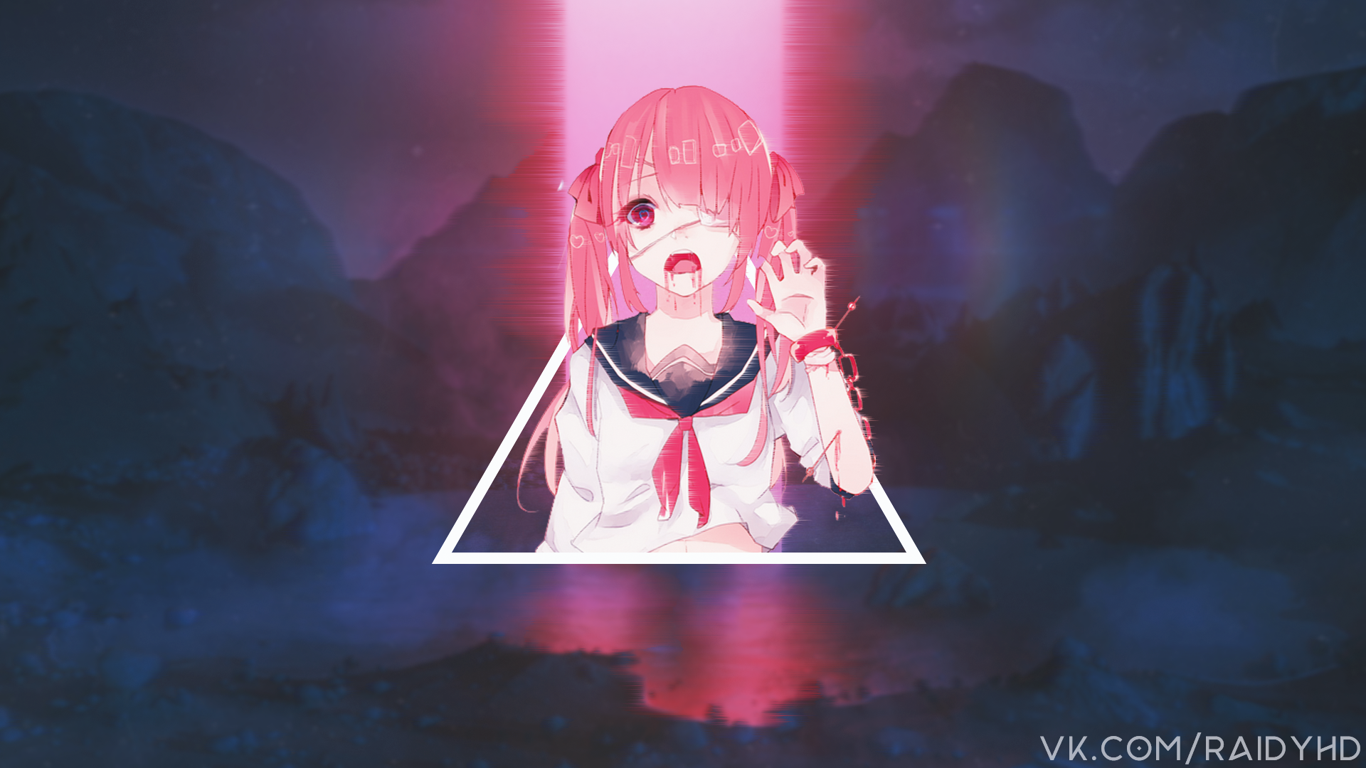 Anime 1920x1080 anime anime girls glitch art picture-in-picture