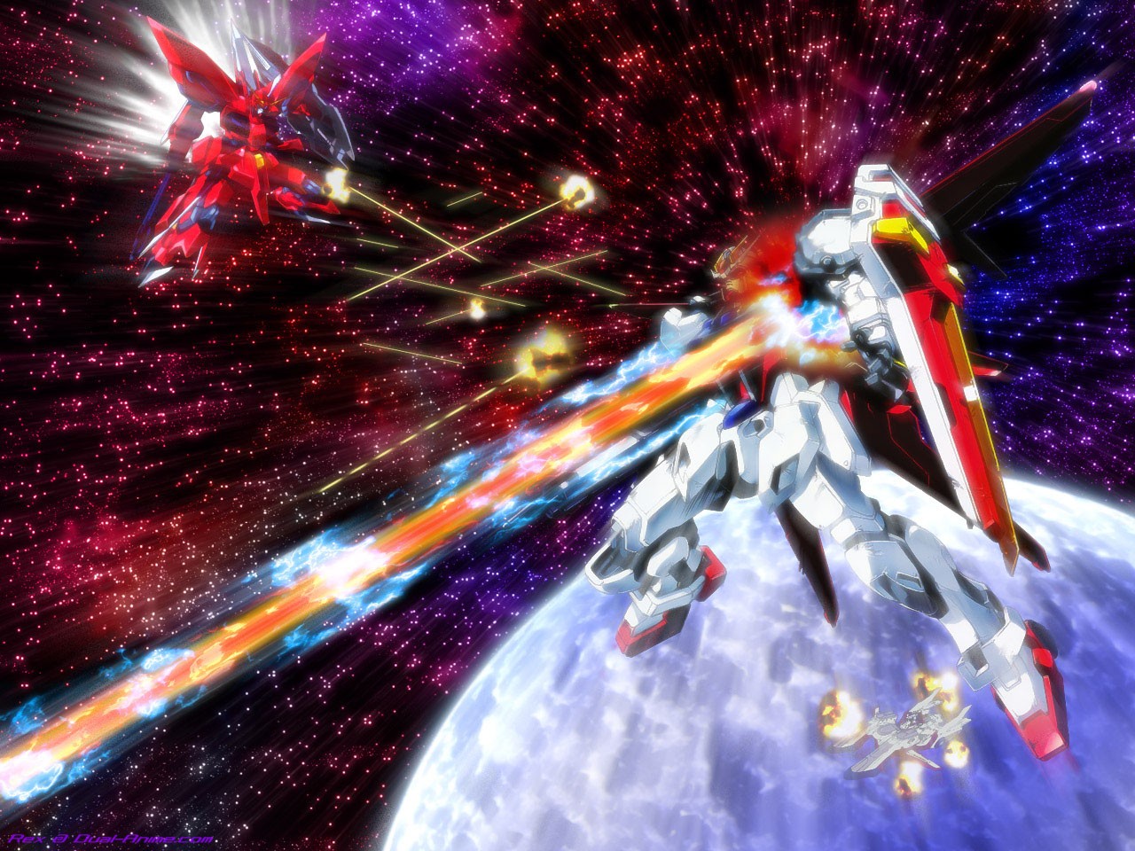 Anime 1280x960 anime Gundam Mobile Suit Gundam SEED Aile Strike Gundam Aegis Gundam Super Robot Taisen