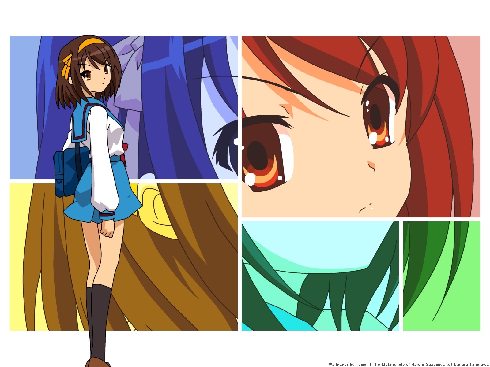 Anime 1600x1200 anime The Melancholy of Haruhi Suzumiya anime girls