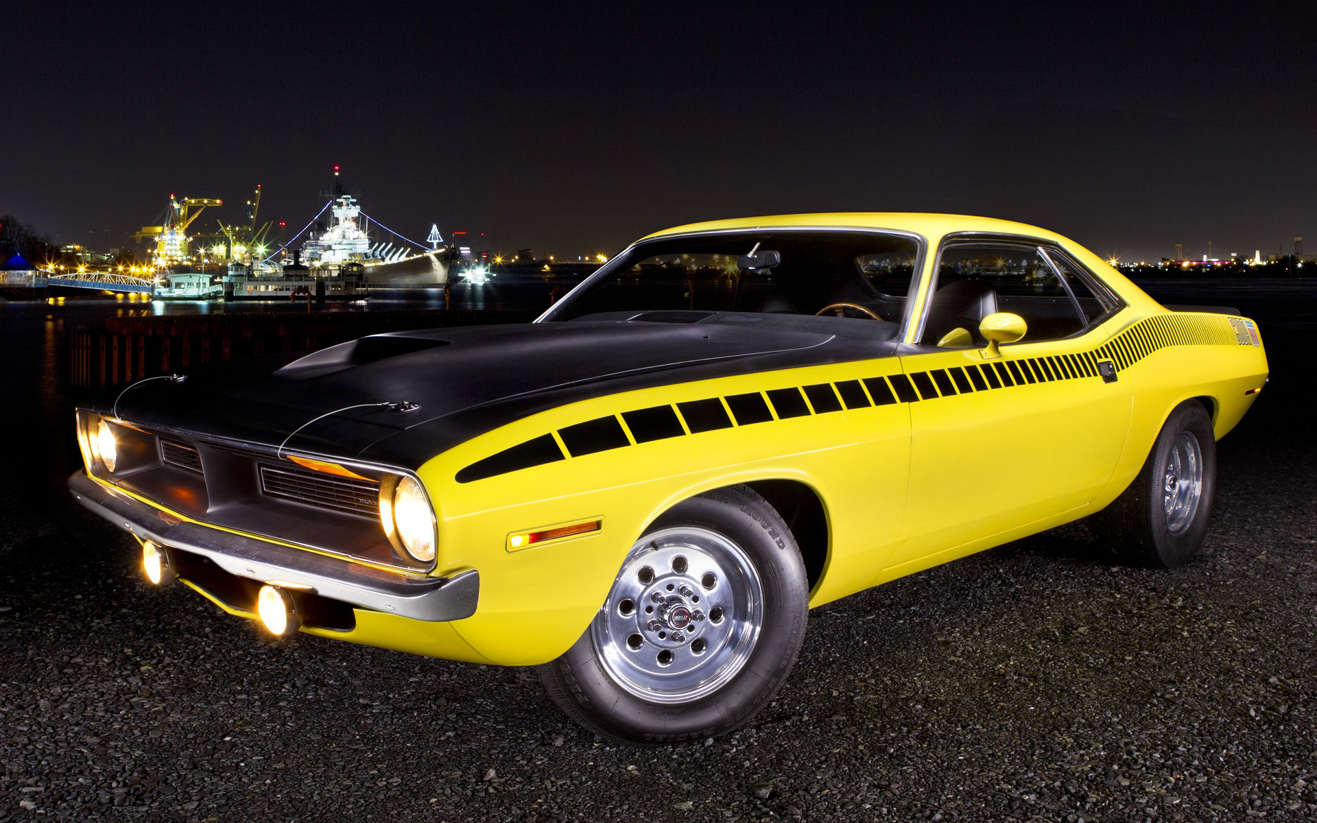 General 1920x1200 Plymouth Barracuda car vehicle yellow cars Plymouth muscle cars American cars