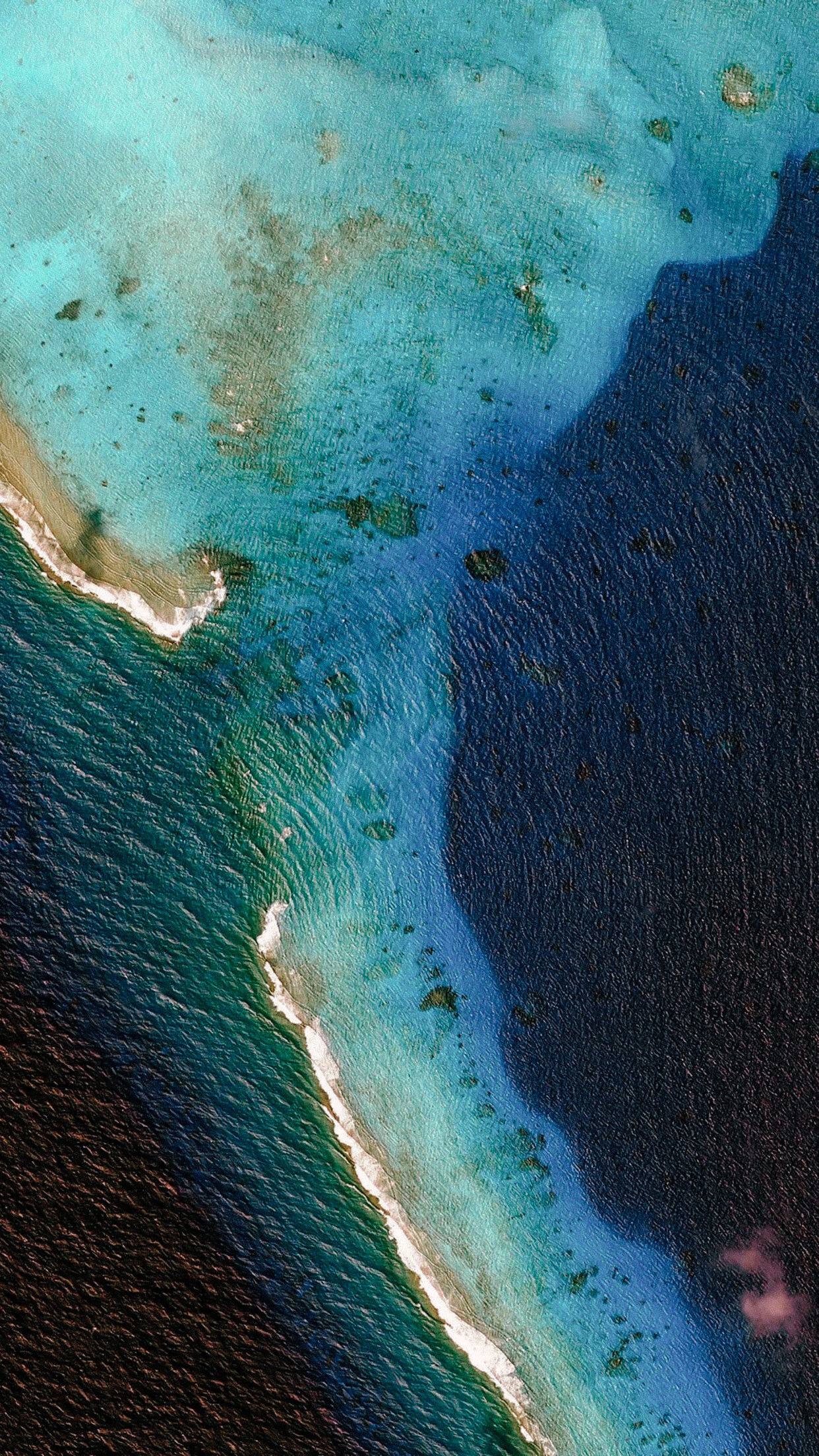 General 1242x2208 aerial view portrait display drone photo blue turquoise sea