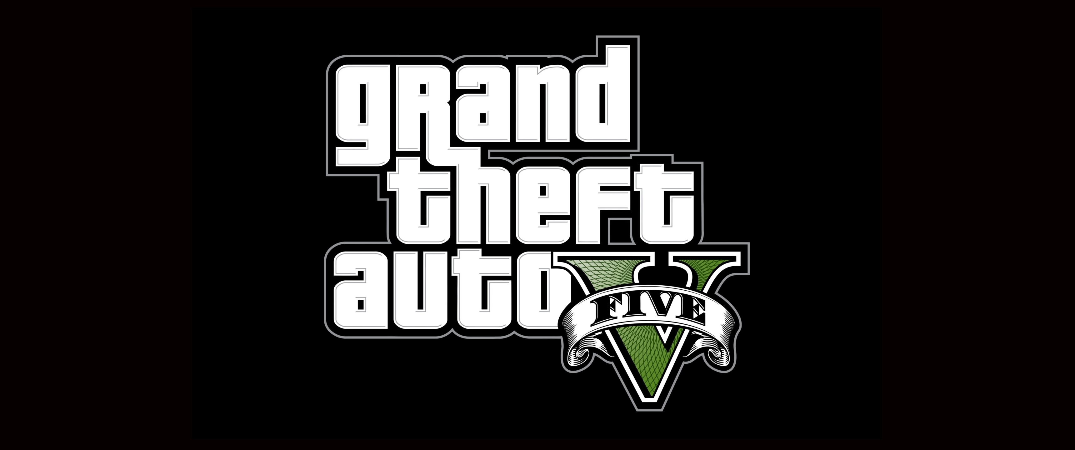 General 3440x1440 Grand Theft Auto V video games Grand Theft Auto PC gaming logo black background simple background